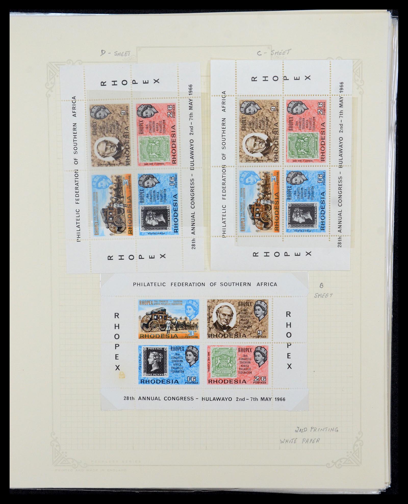 35638 038 - Postzegelverzameling 35638 Rhodesië 1954-1972.