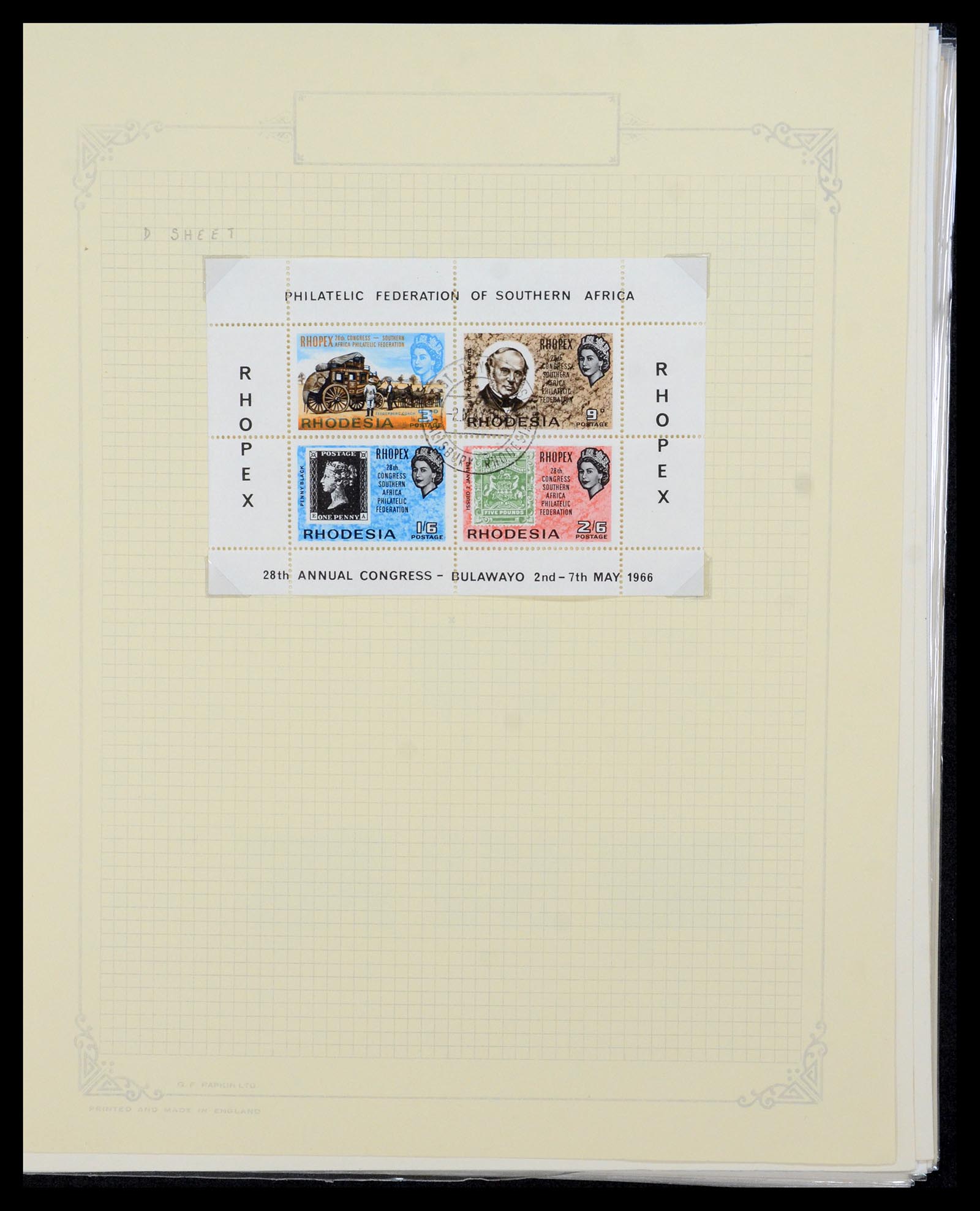 35638 039 - Postzegelverzameling 35638 Rhodesië 1954-1972.