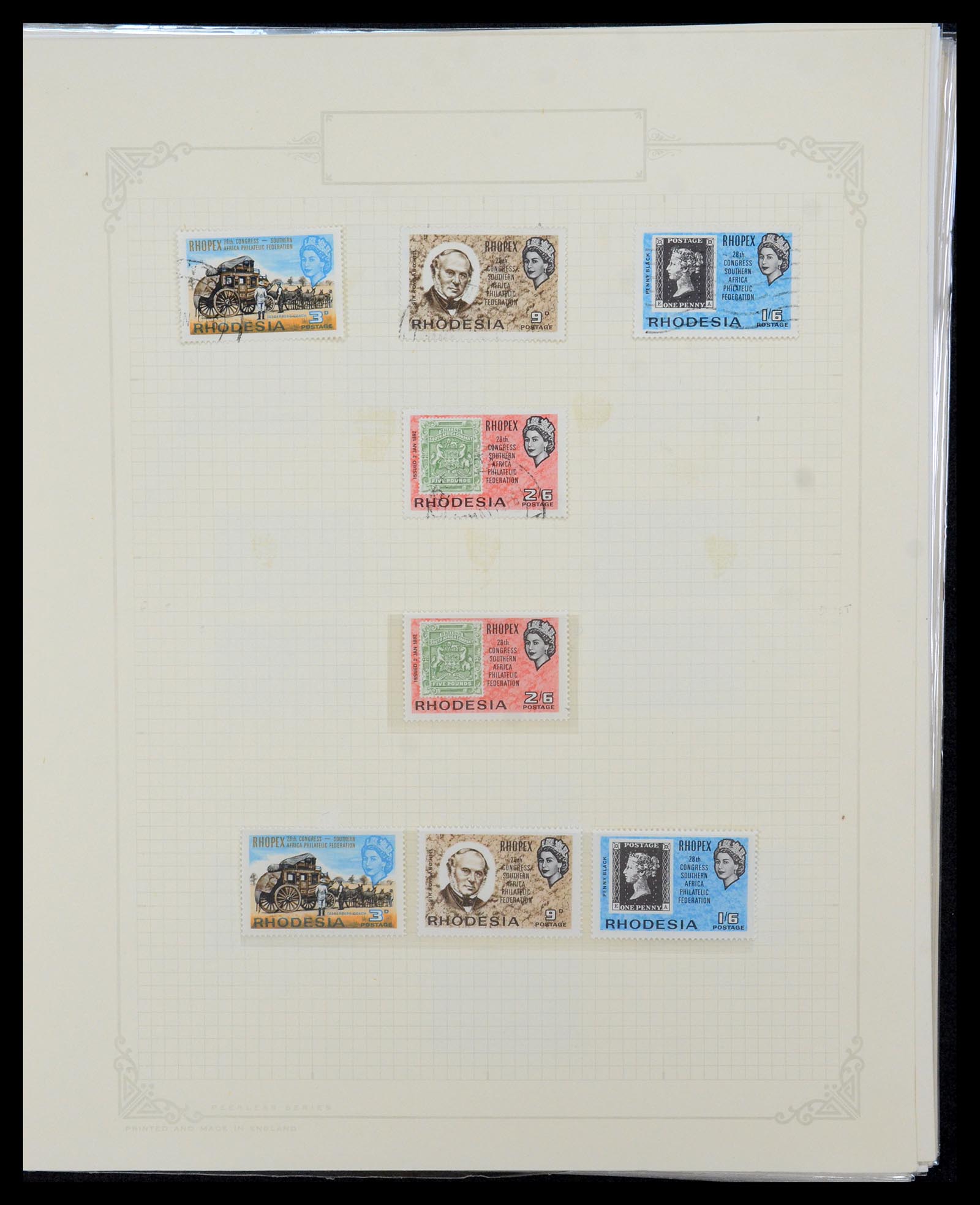 35638 040 - Postzegelverzameling 35638 Rhodesië 1954-1972.
