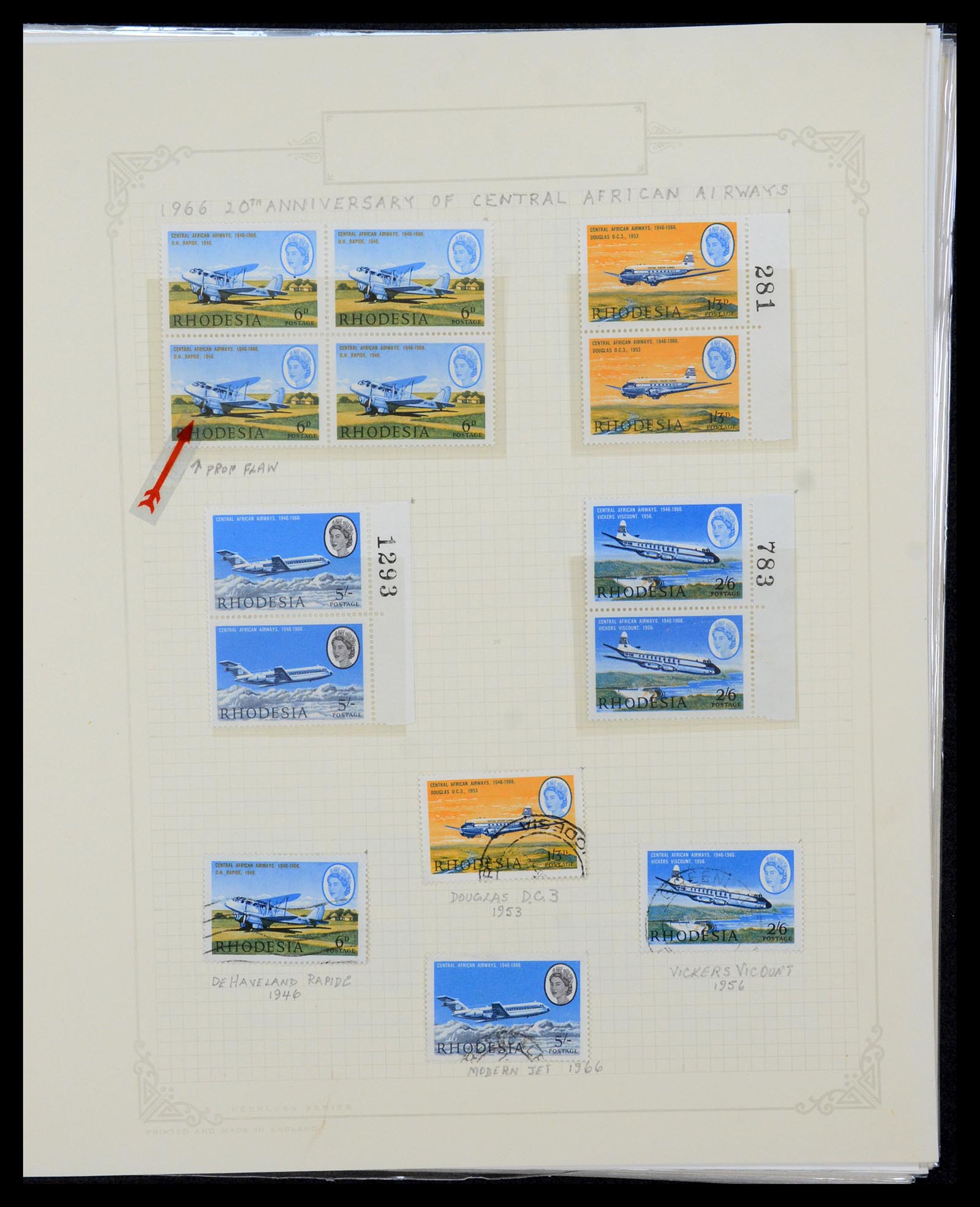 35638 041 - Postzegelverzameling 35638 Rhodesië 1954-1972.