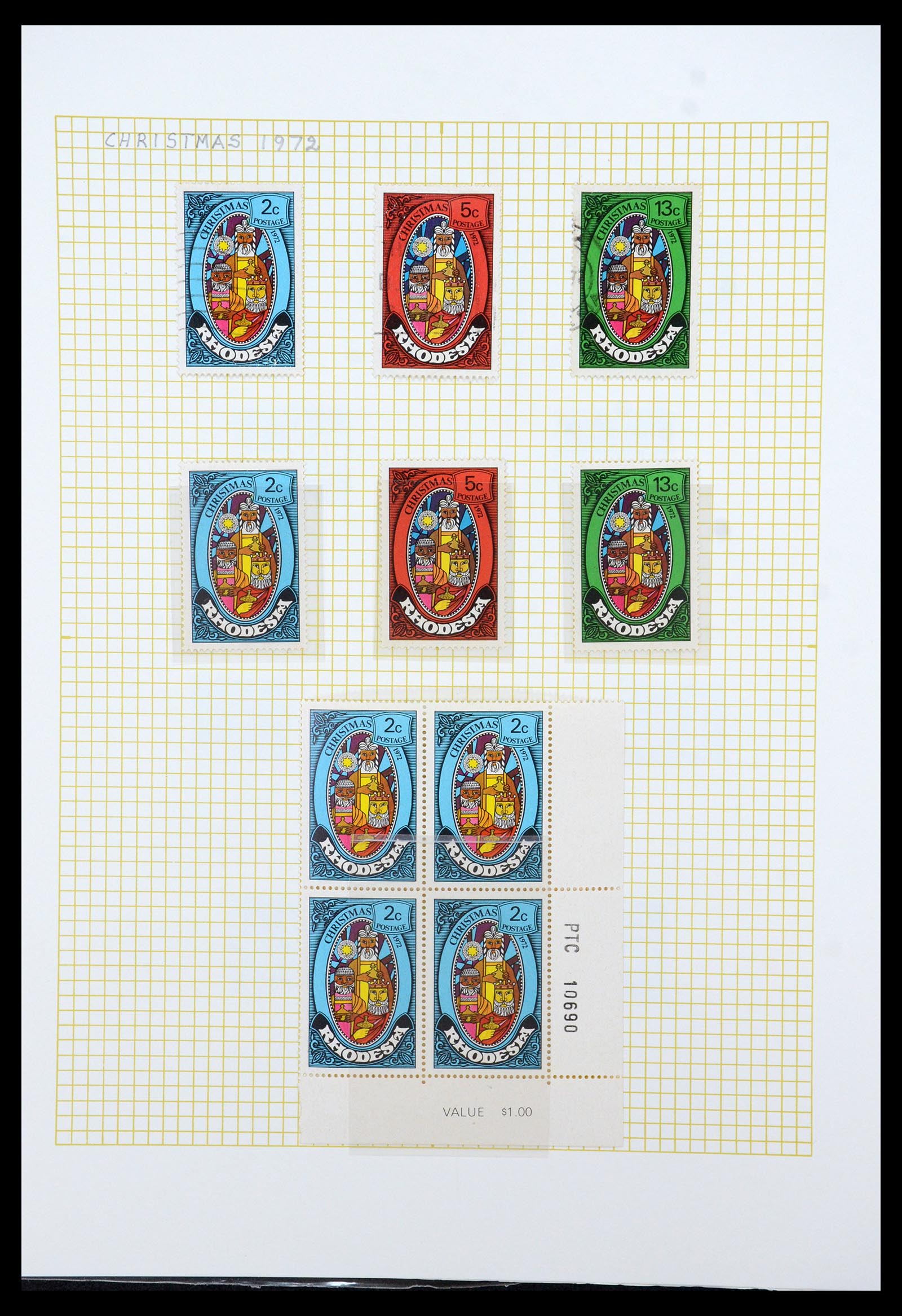 35638 043 - Postzegelverzameling 35638 Rhodesië 1954-1972.