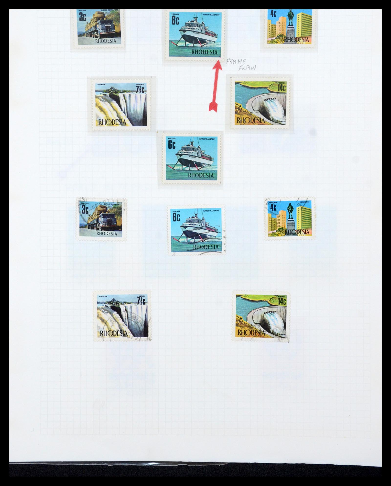 35638 044 - Postzegelverzameling 35638 Rhodesië 1954-1972.