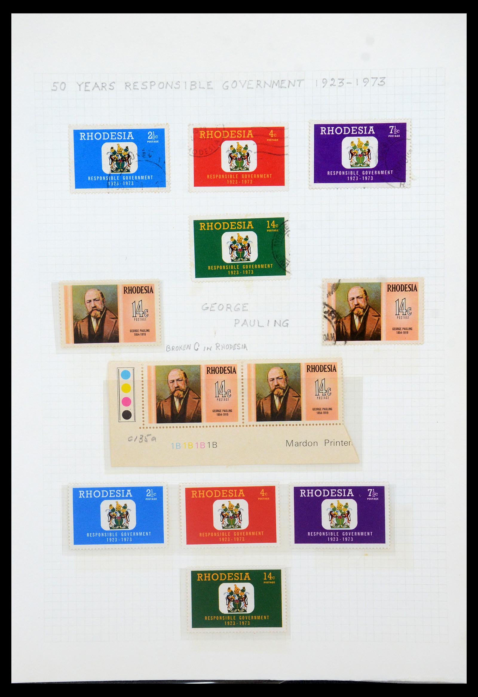 35638 046 - Postzegelverzameling 35638 Rhodesië 1954-1972.