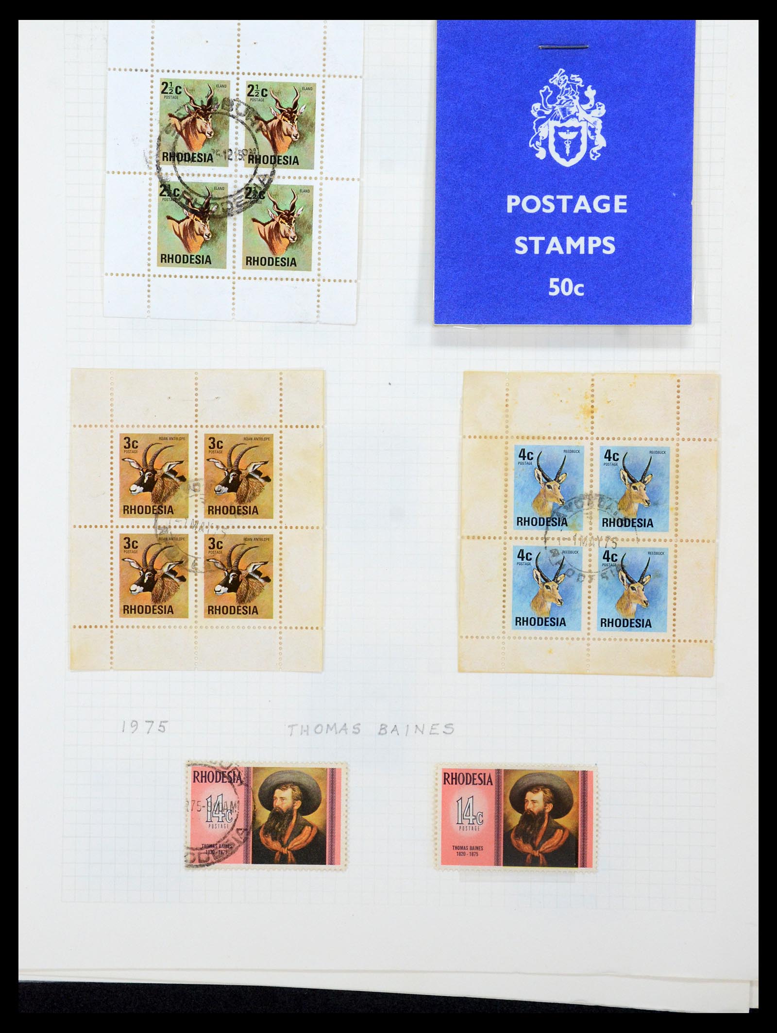35638 049 - Postzegelverzameling 35638 Rhodesië 1954-1972.