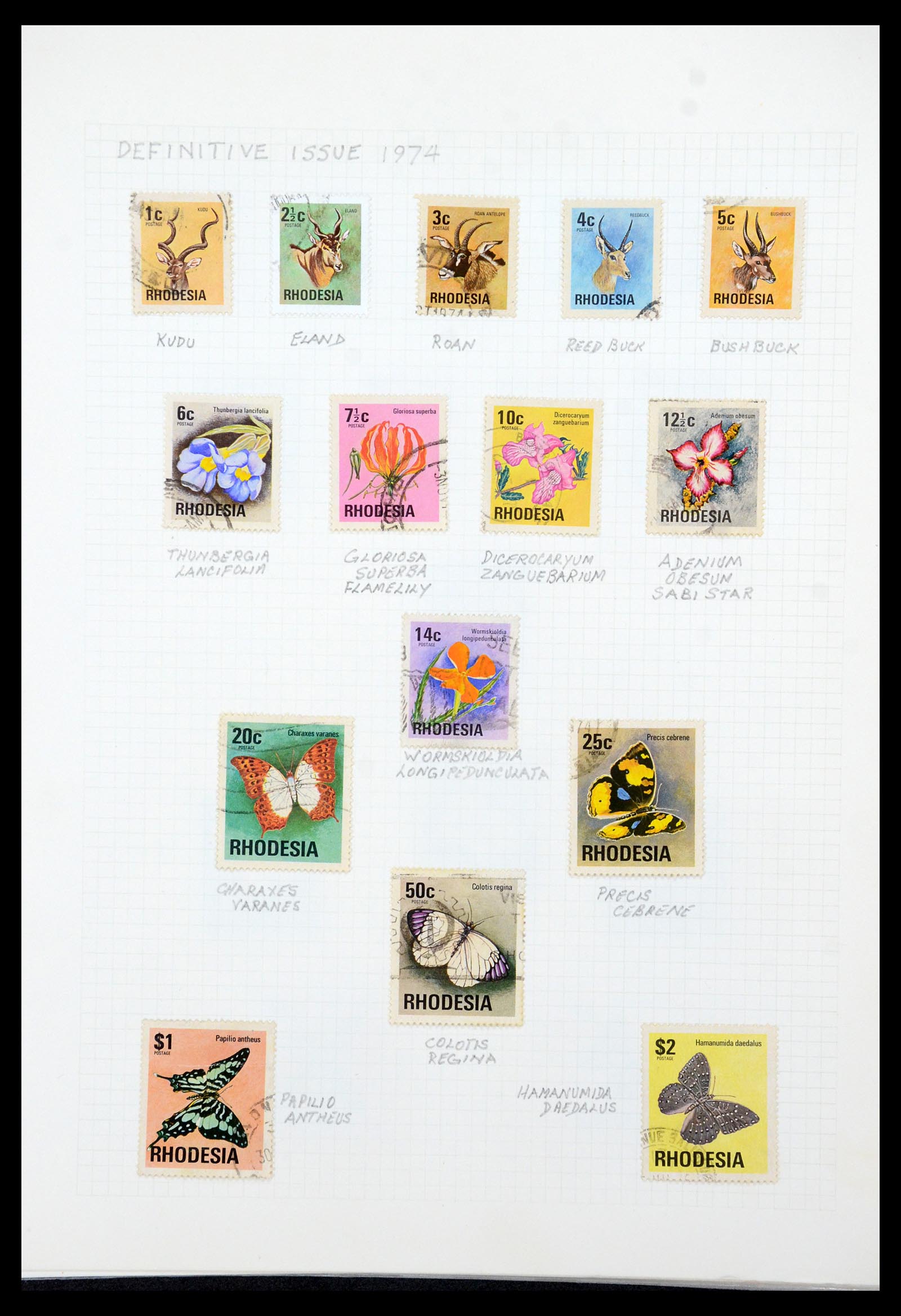 35638 050 - Postzegelverzameling 35638 Rhodesië 1954-1972.