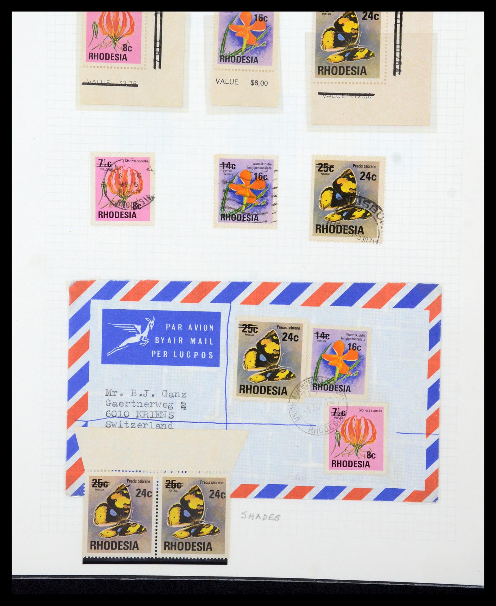 35638 055 - Postzegelverzameling 35638 Rhodesië 1954-1972.