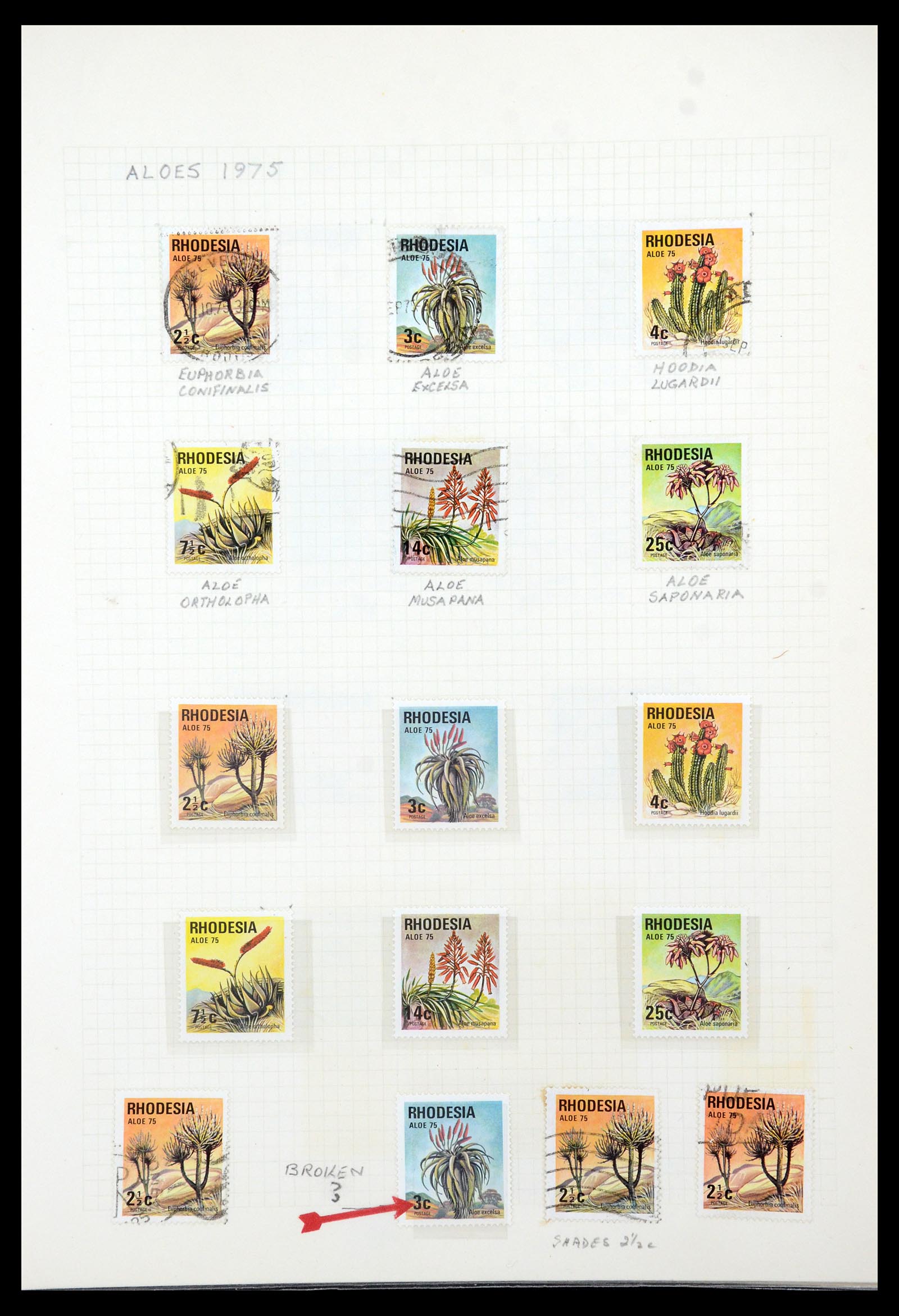 35638 057 - Postzegelverzameling 35638 Rhodesië 1954-1972.