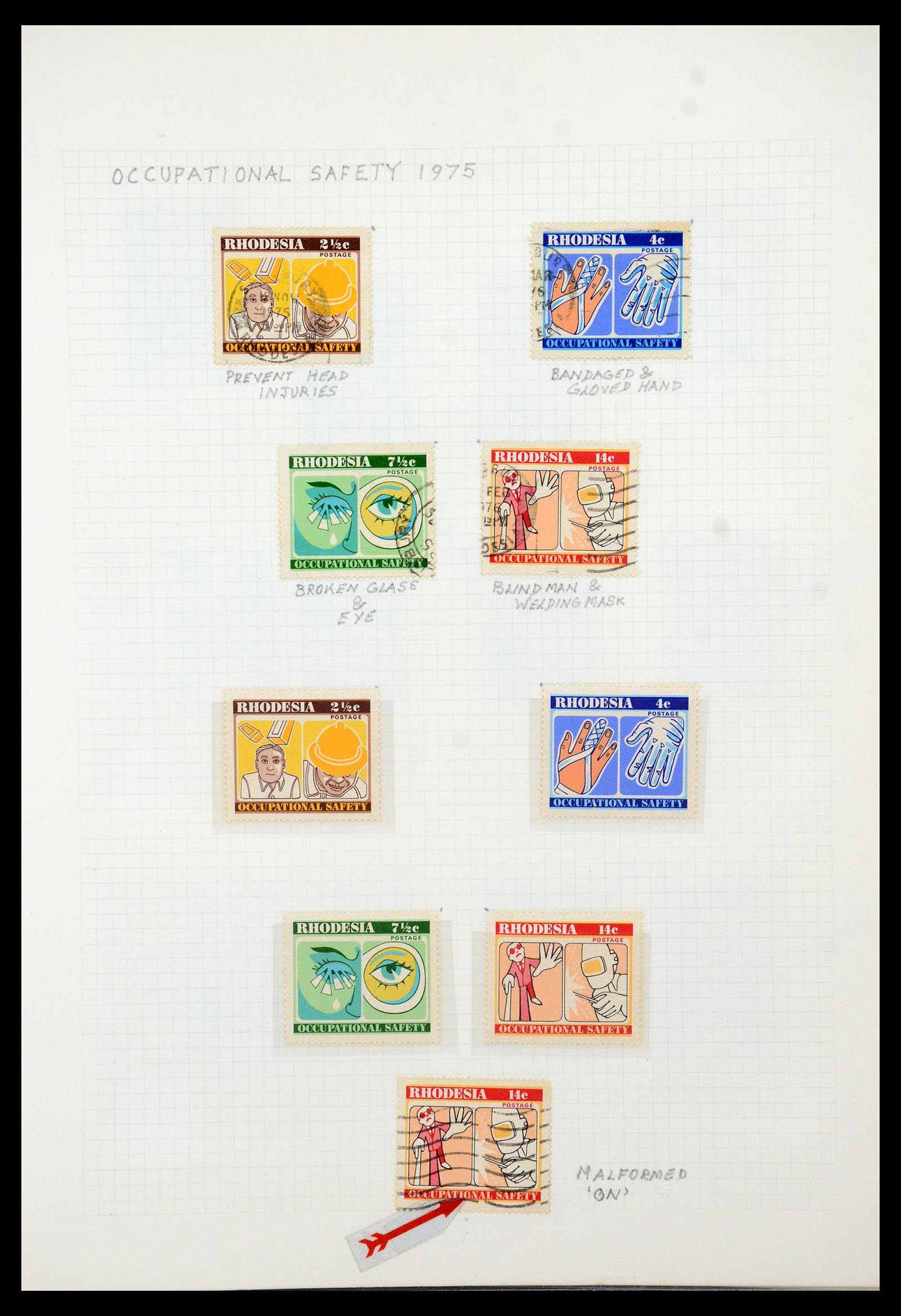 35638 058 - Postzegelverzameling 35638 Rhodesië 1954-1972.
