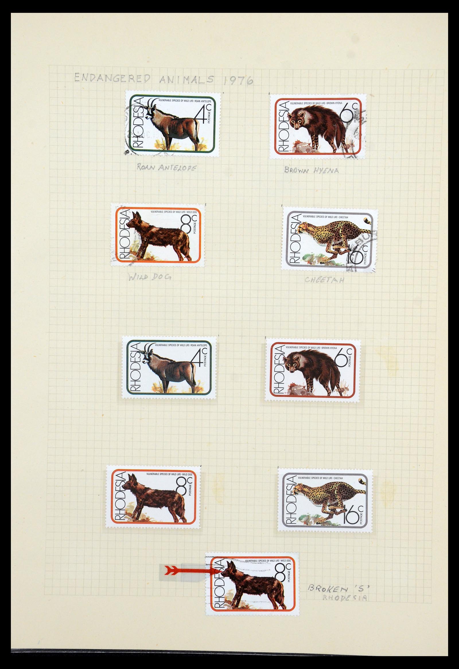 35638 060 - Postzegelverzameling 35638 Rhodesië 1954-1972.