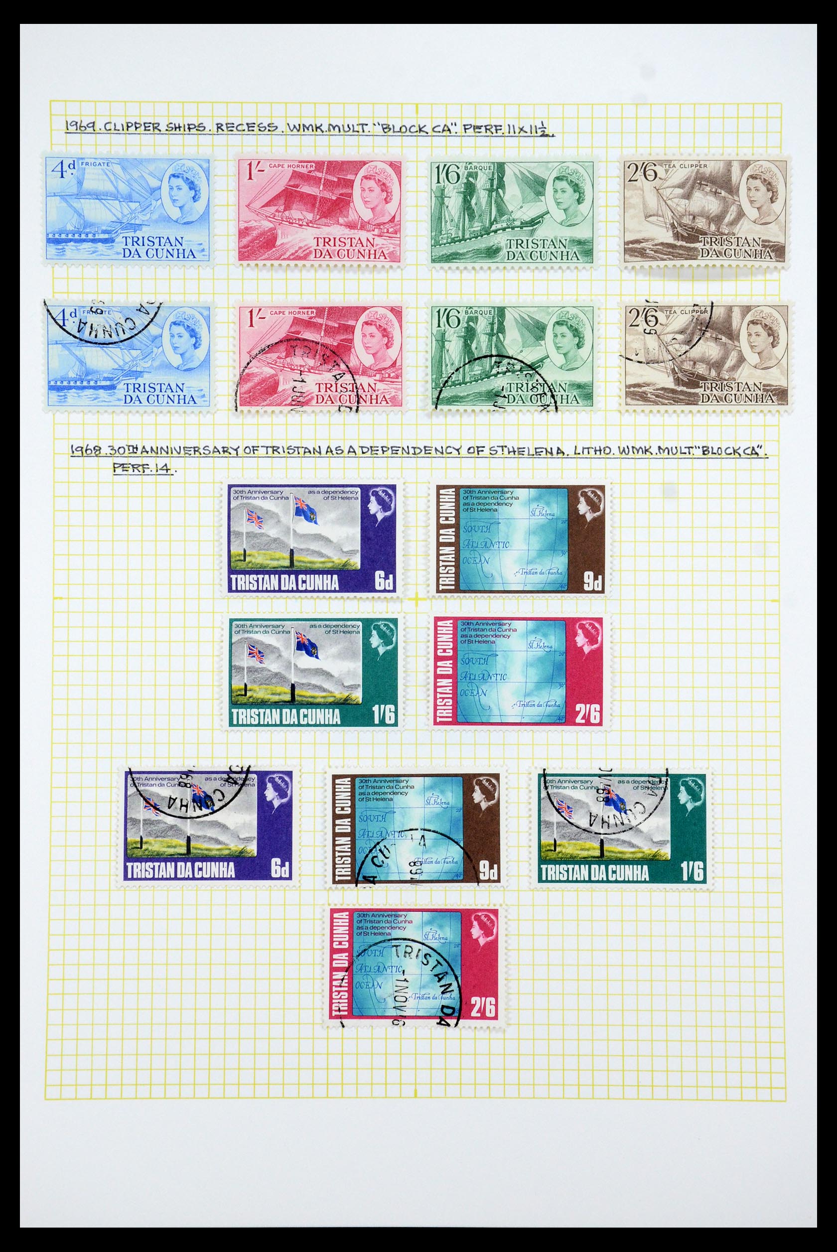 35639 016 - Stamp Collection 35639 Tristan da Cunha 1952-1979.