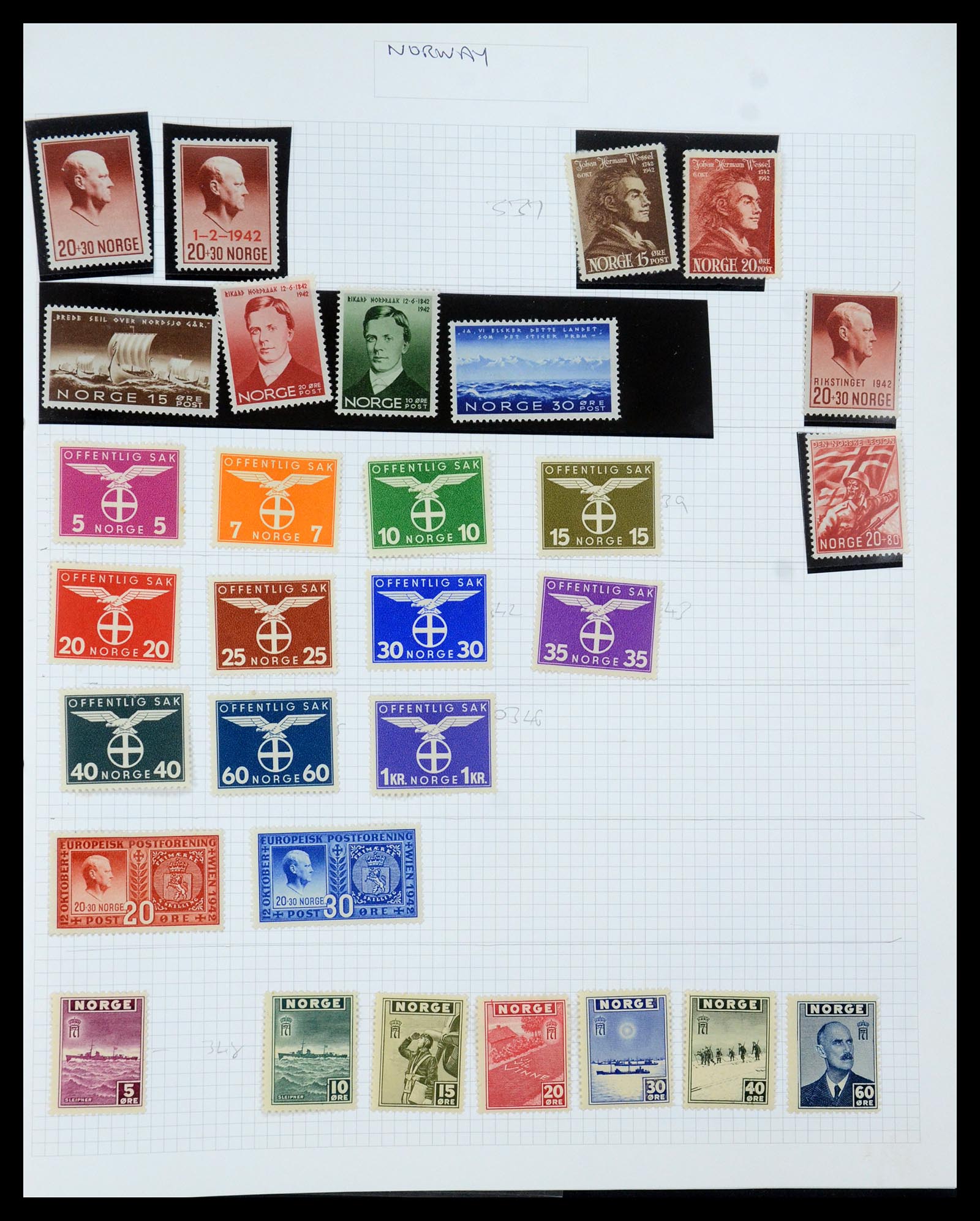35642 011 - Stamp Collection 35642 Norway 1856-1998.