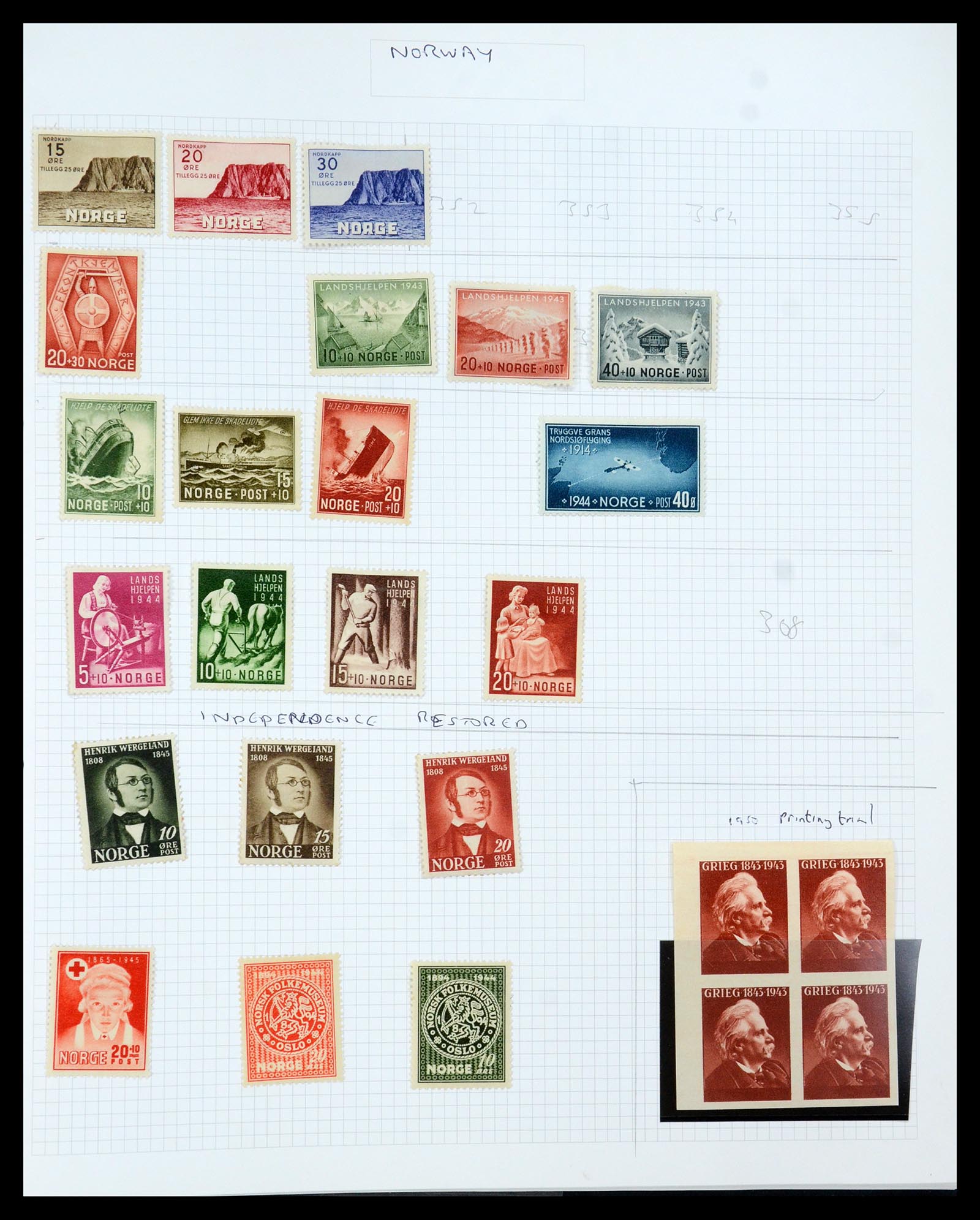 35642 012 - Stamp Collection 35642 Norway 1856-1998.