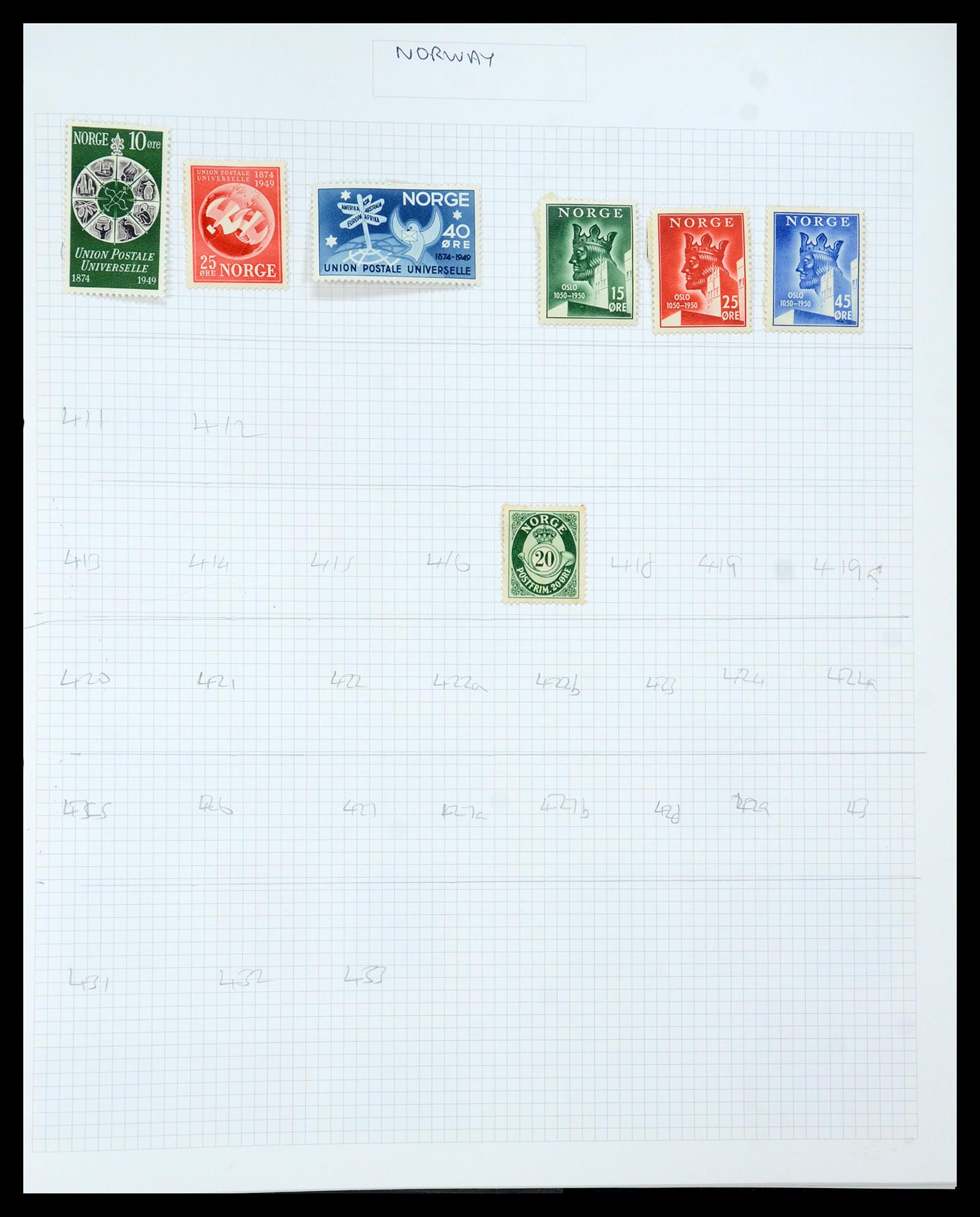 35642 014 - Stamp Collection 35642 Norway 1856-1998.