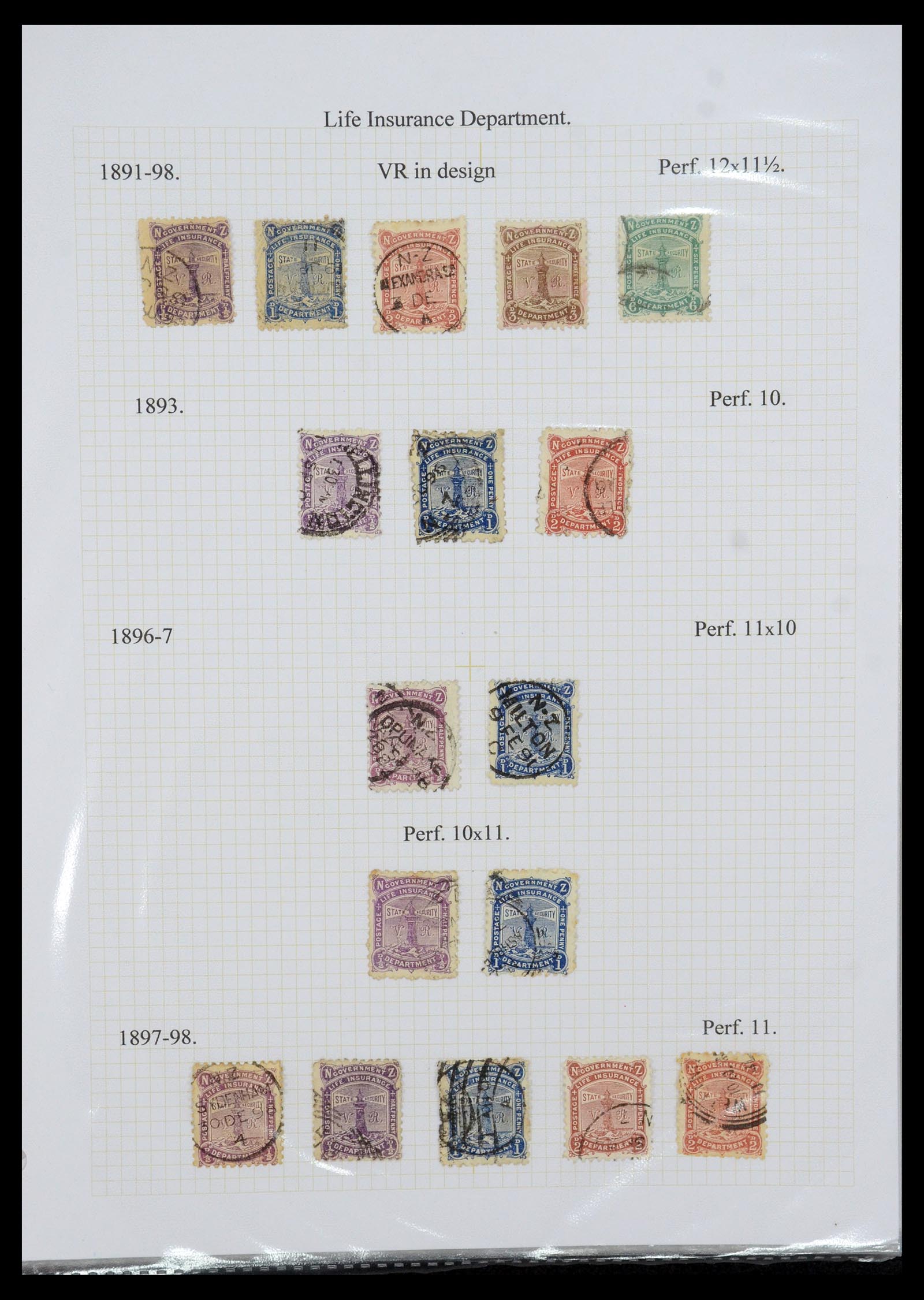 35643 002 - Postzegelverzameling 35643 Nieuw Zeeland life insurance 1891-1981.