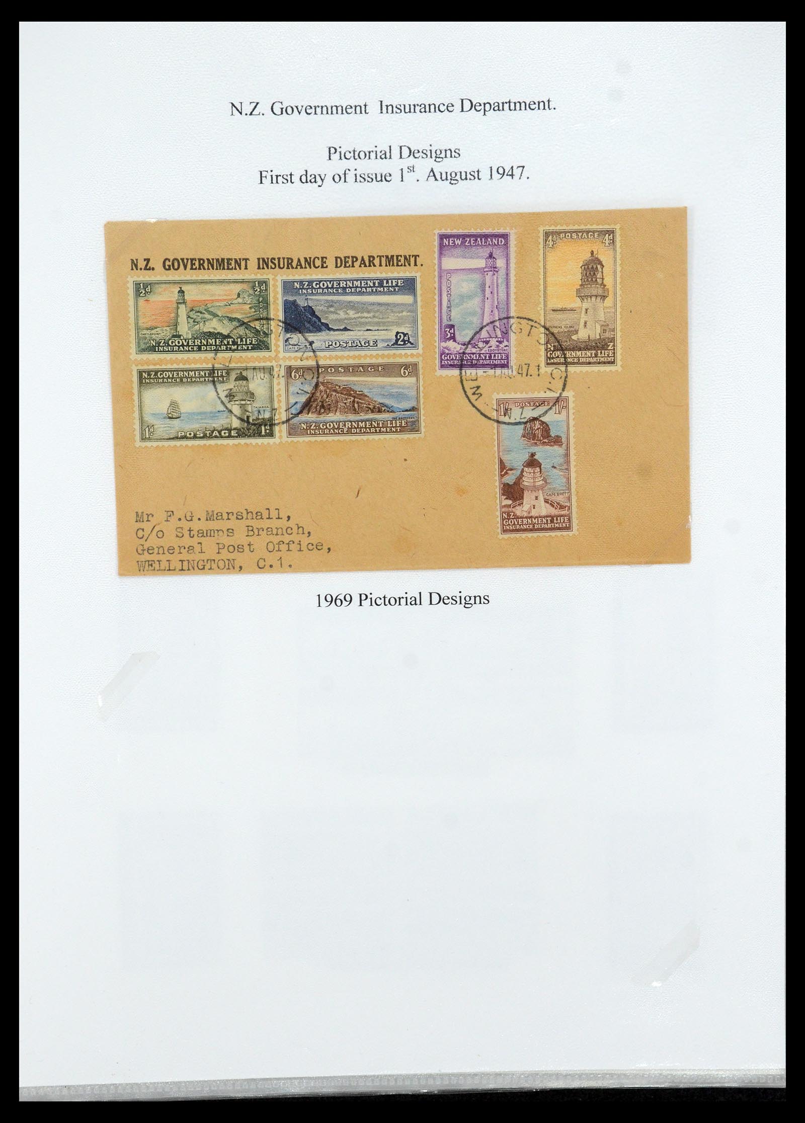 35643 005 - Postzegelverzameling 35643 Nieuw Zeeland life insurance 1891-1981.