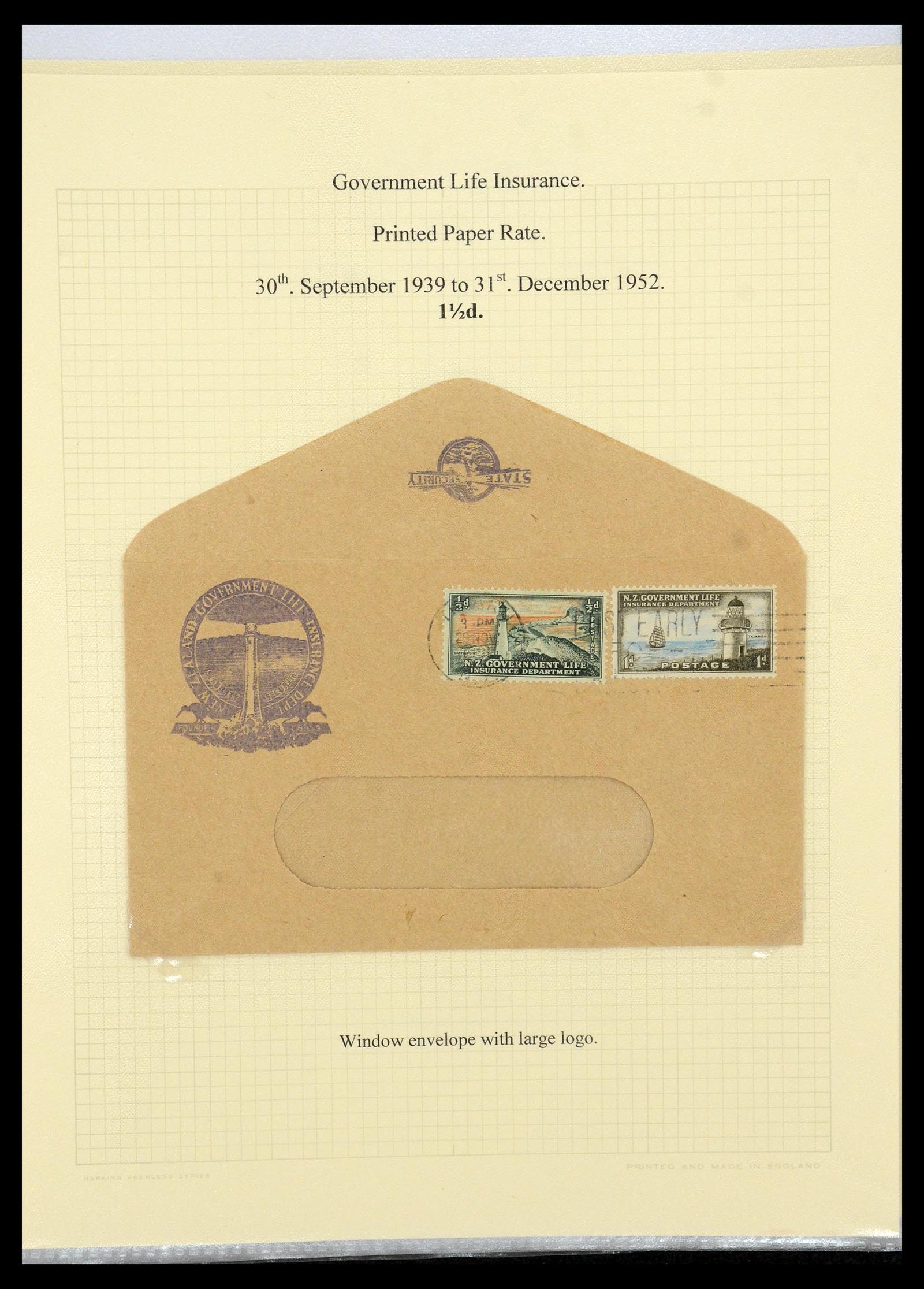 35643 008 - Postzegelverzameling 35643 Nieuw Zeeland life insurance 1891-1981.
