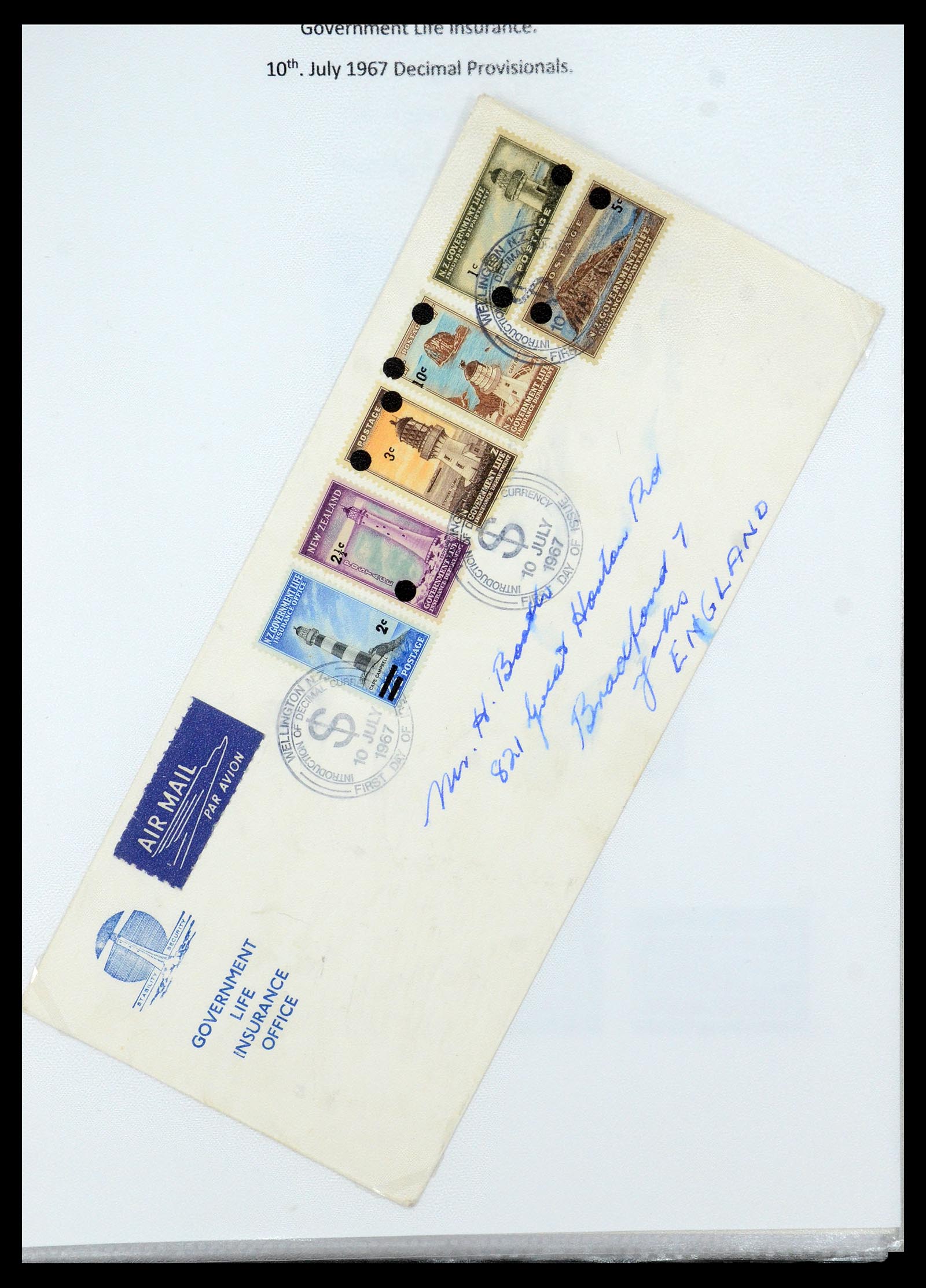 35643 014 - Stamp Collection 35643 New Zealand life insurance 1891-1981.