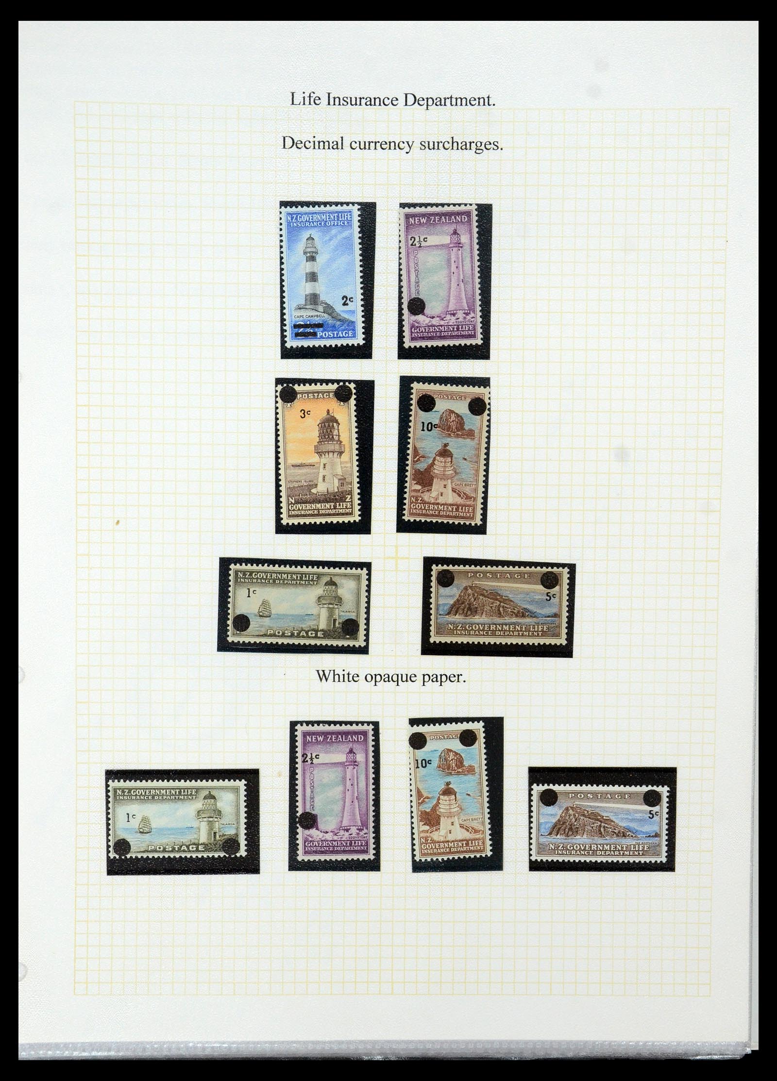 35643 015 - Stamp Collection 35643 New Zealand life insurance 1891-1981.