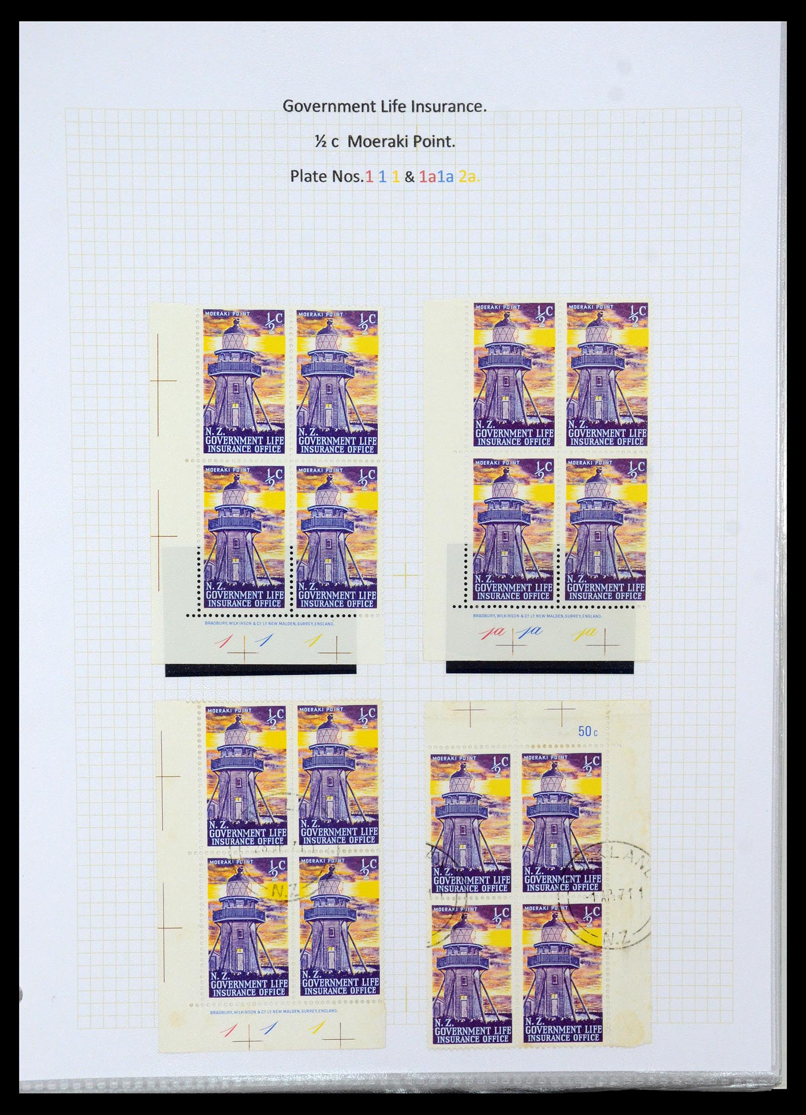 35643 017 - Postzegelverzameling 35643 Nieuw Zeeland life insurance 1891-1981.