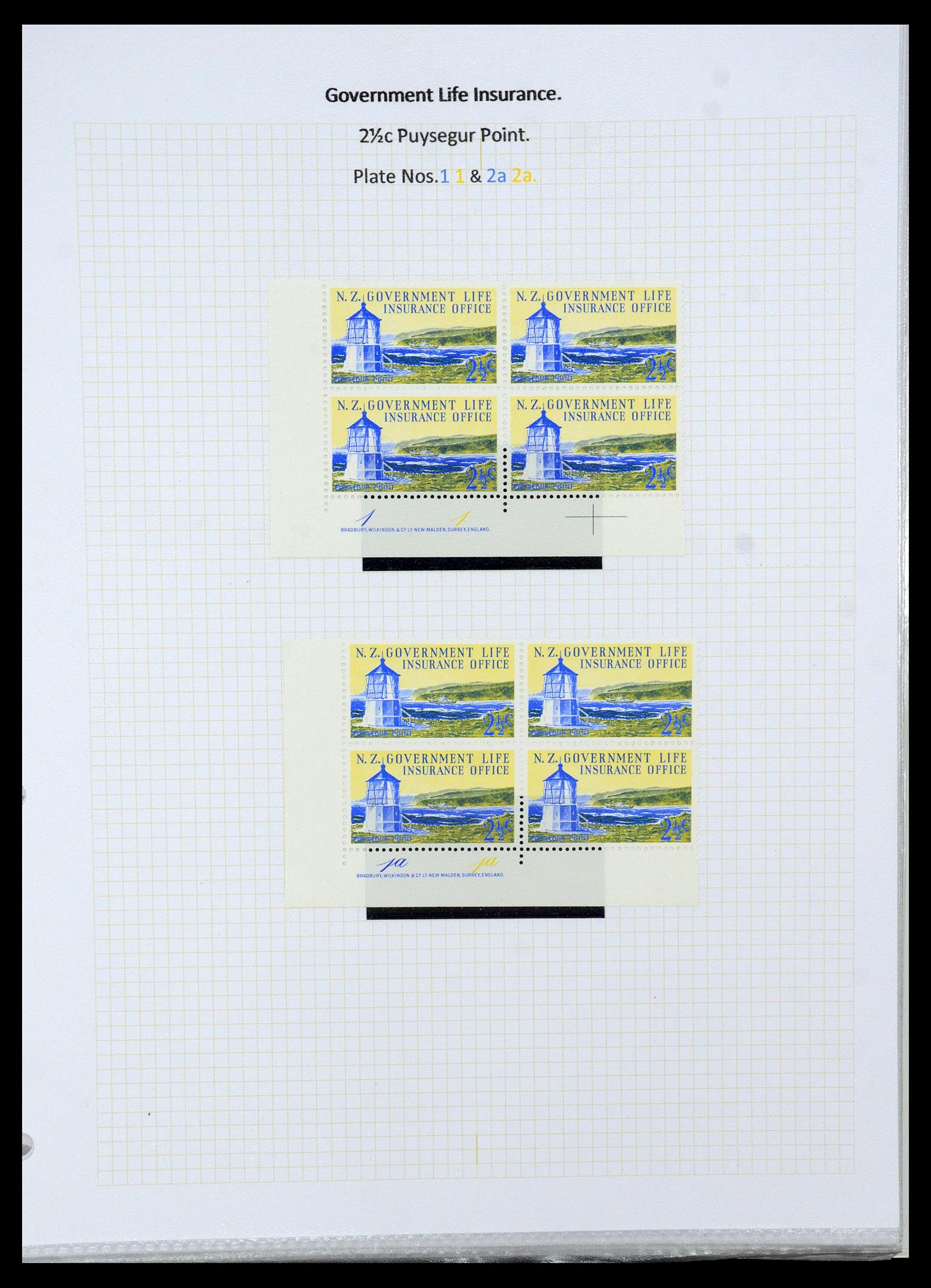 35643 018 - Postzegelverzameling 35643 Nieuw Zeeland life insurance 1891-1981.