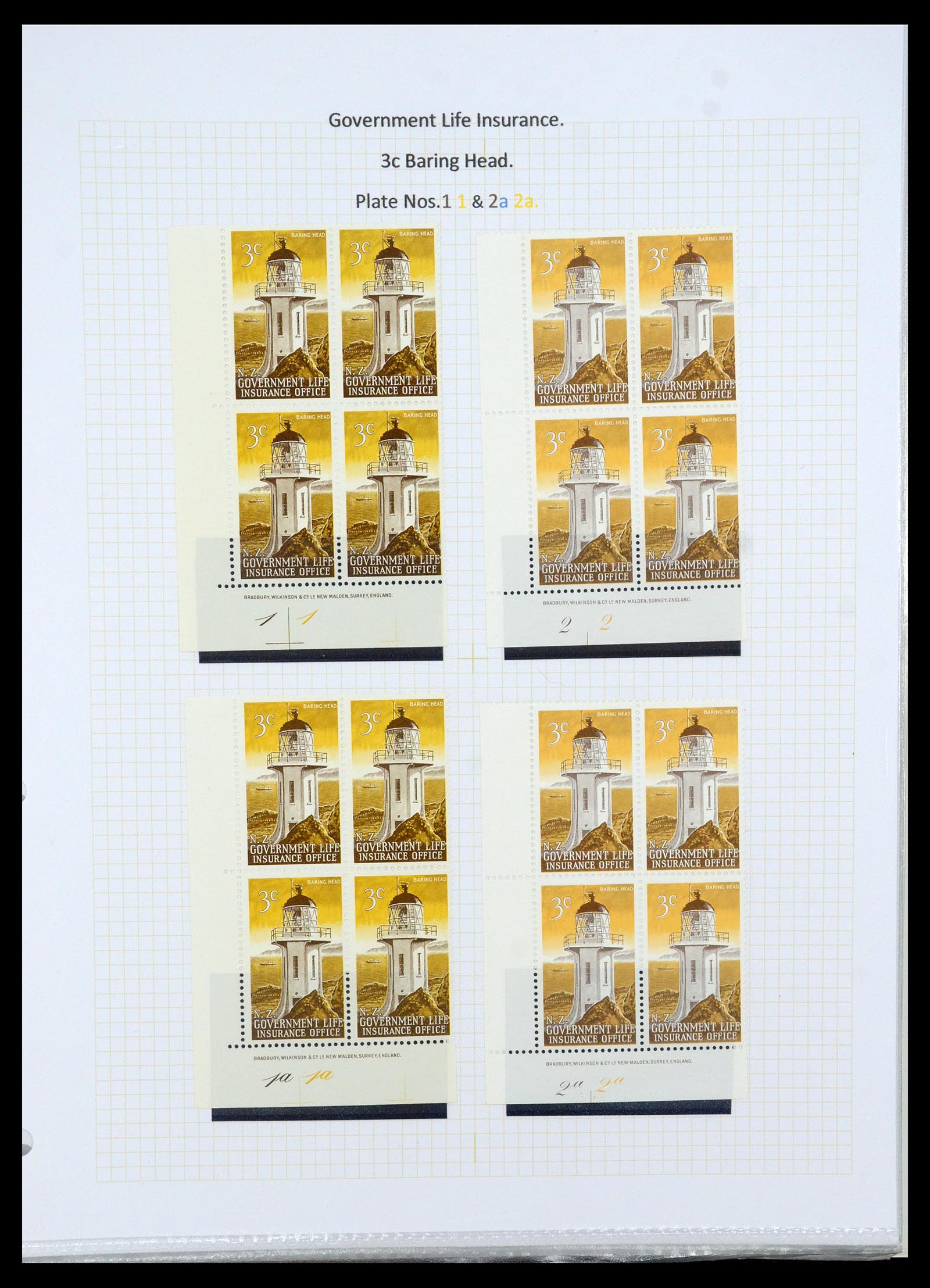 35643 019 - Postzegelverzameling 35643 Nieuw Zeeland life insurance 1891-1981.