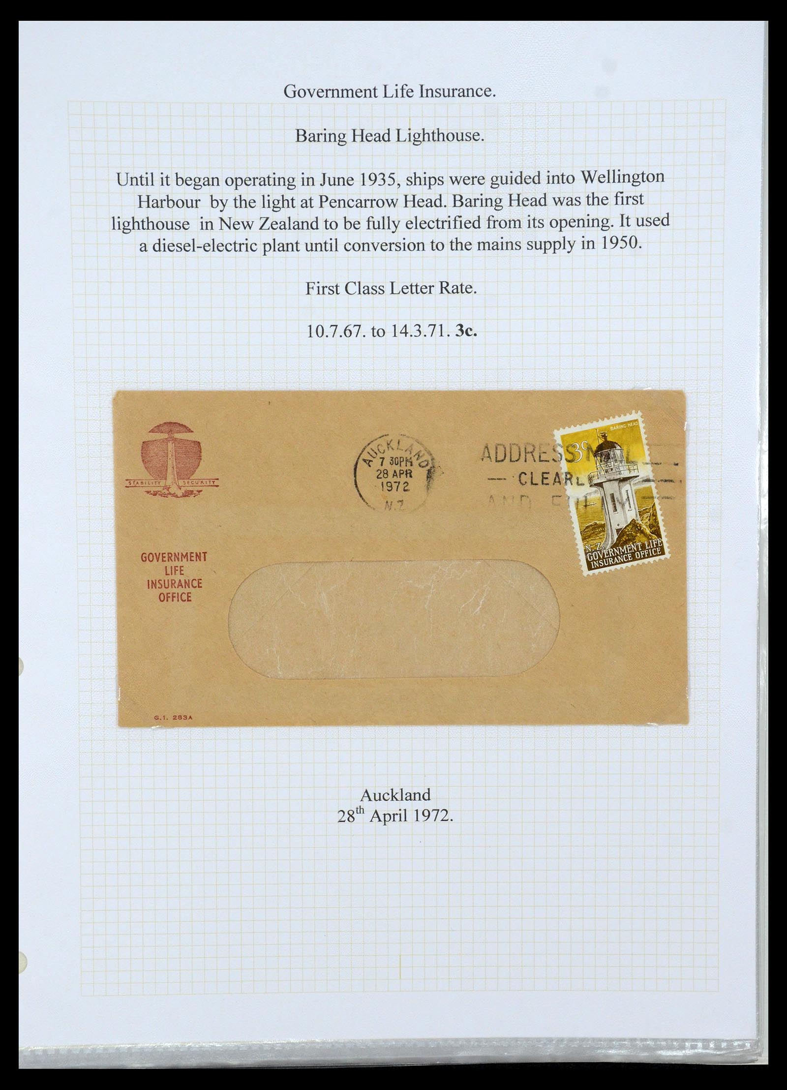 35643 025 - Postzegelverzameling 35643 Nieuw Zeeland life insurance 1891-1981.