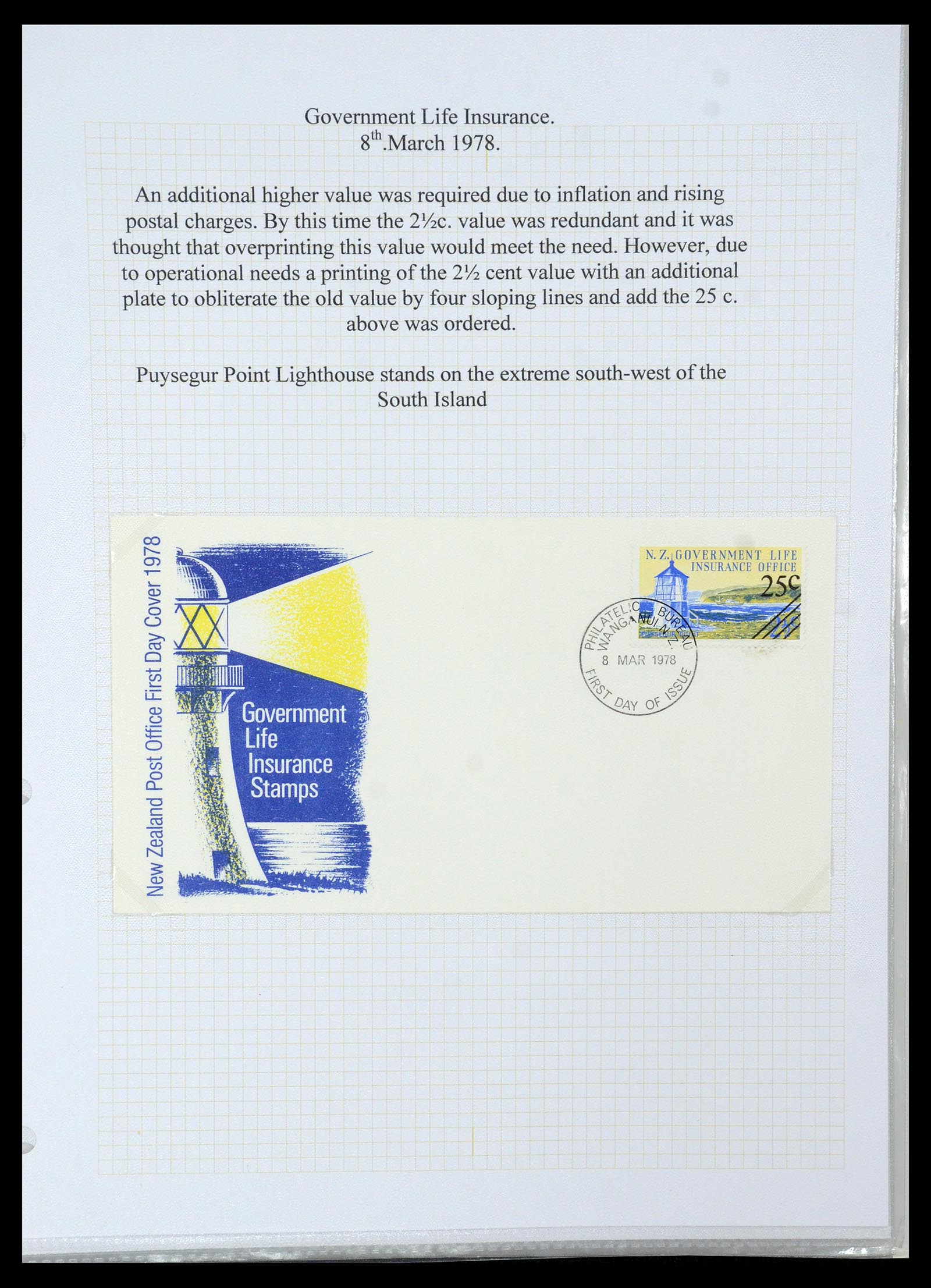 35643 031 - Postzegelverzameling 35643 Nieuw Zeeland life insurance 1891-1981.