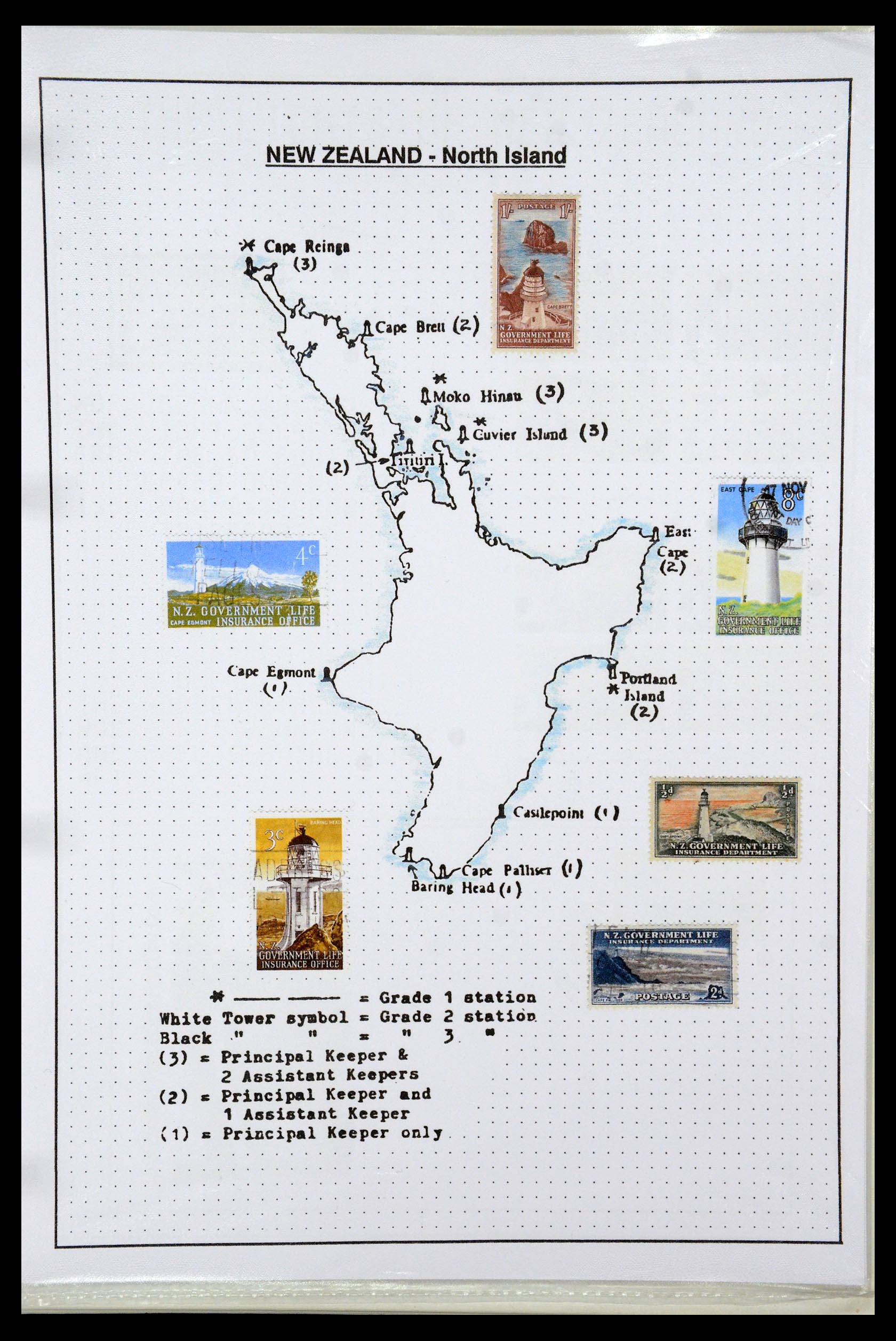 35643 052 - Postzegelverzameling 35643 Nieuw Zeeland life insurance 1891-1981.