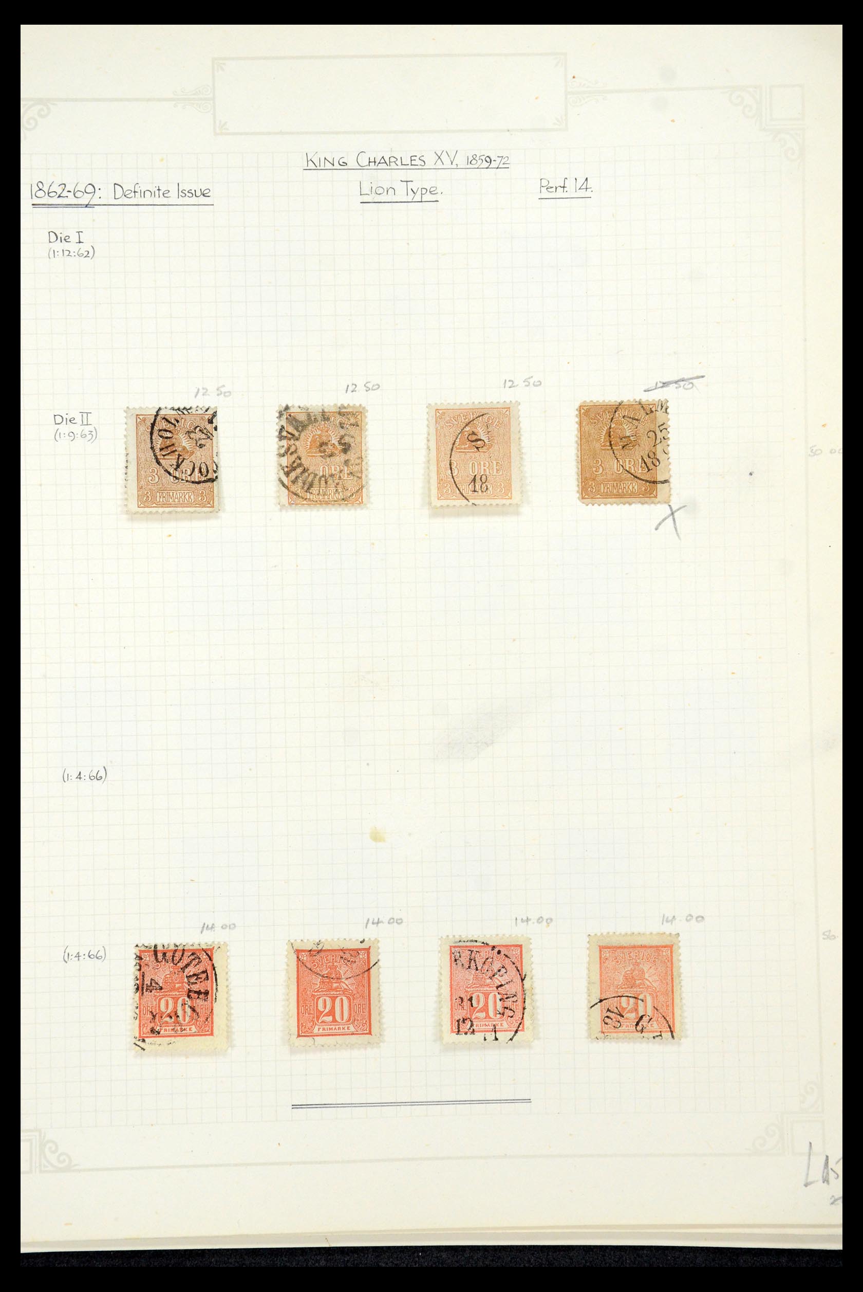 35646 008 - Postzegelverzameling 35646 Zweden 1858-1891.