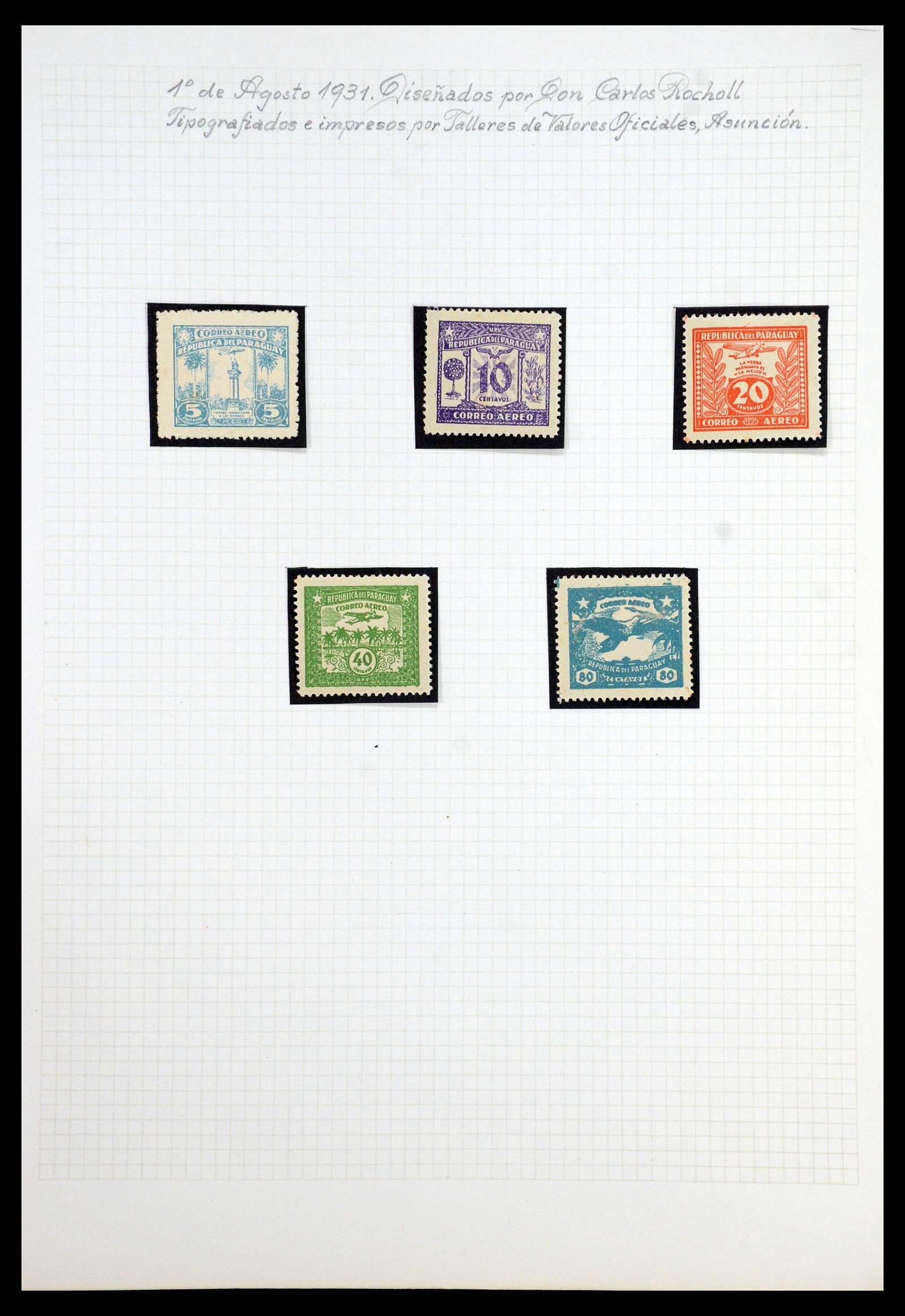 35647 001 - Stamp Collection 35647 Paraguay 1870-1931.