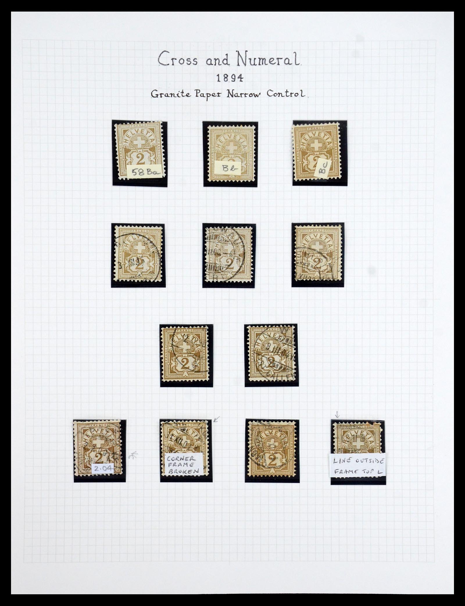 35648 001 - Postzegelverzameling 35648 Zwitserland 1894-1899.