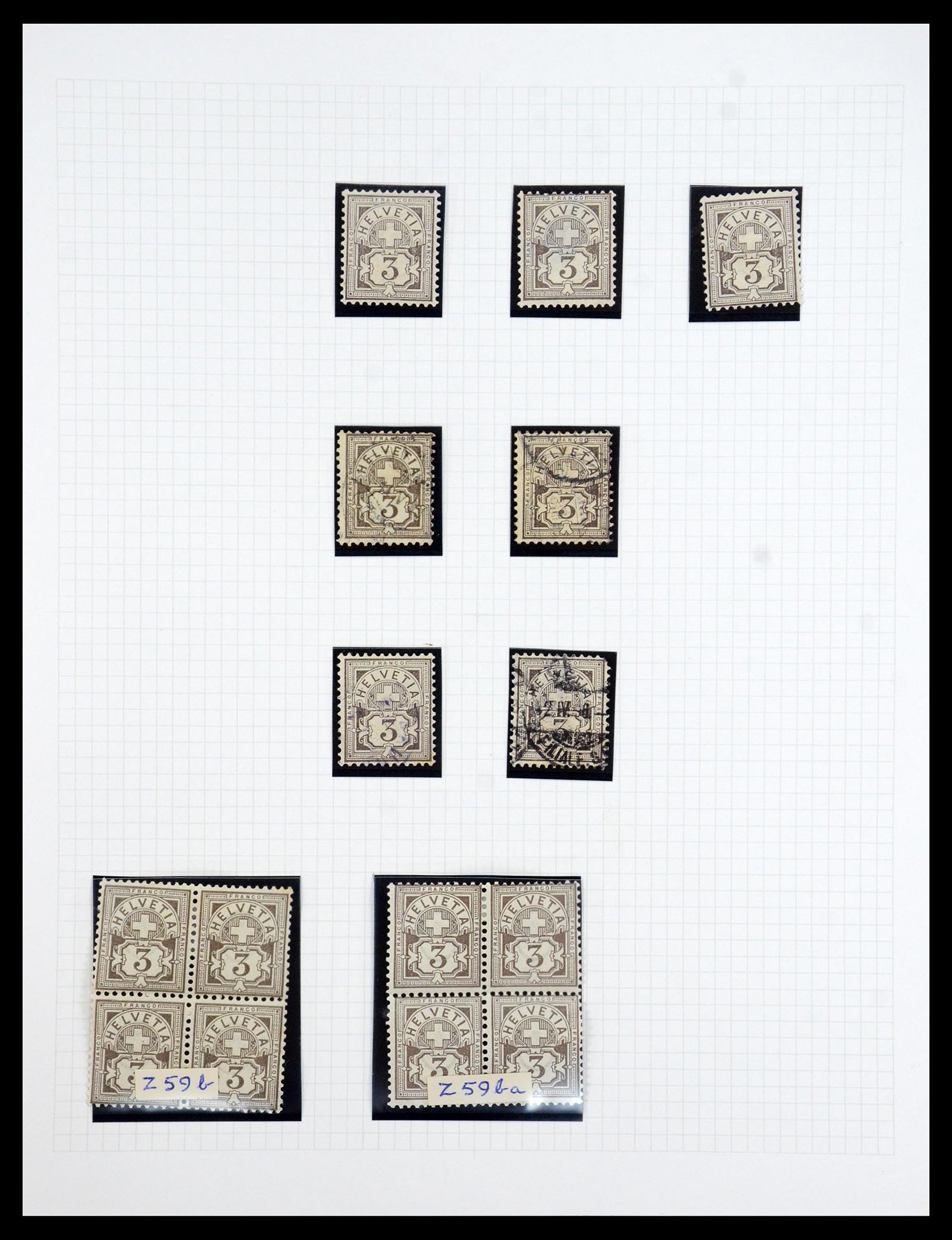 35648 002 - Postzegelverzameling 35648 Zwitserland 1894-1899.