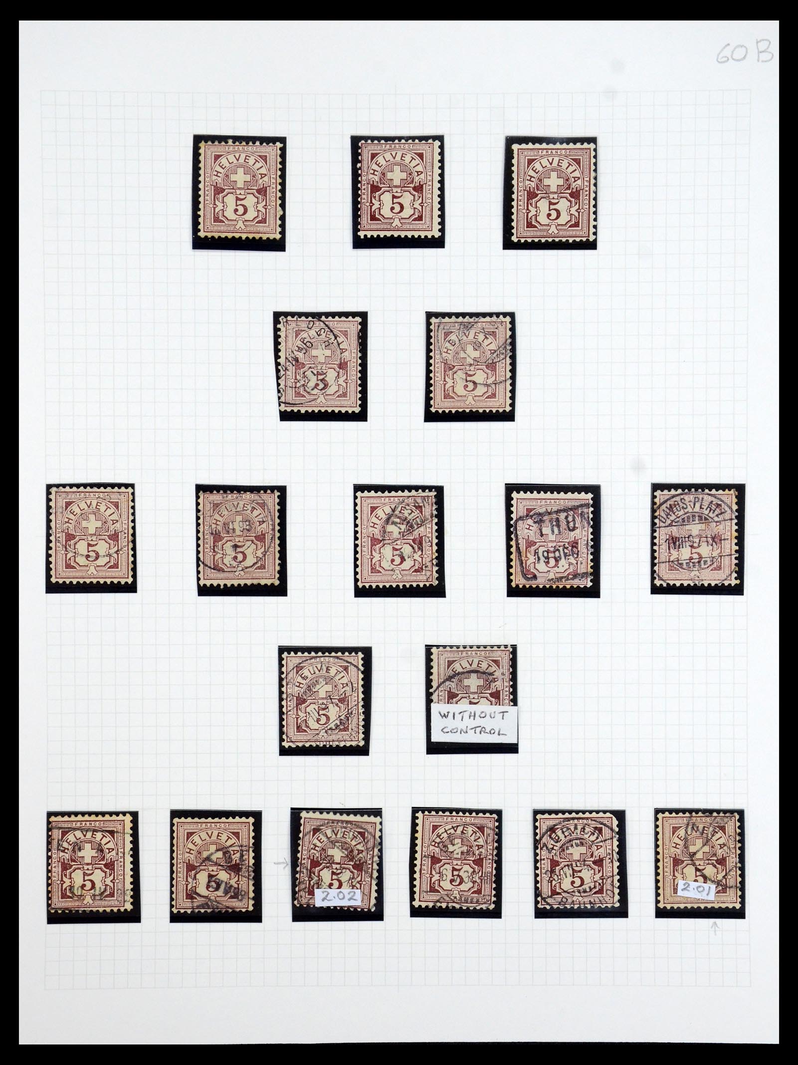 35648 003 - Stamp Collection 35648 Switzerland 1894-1899.