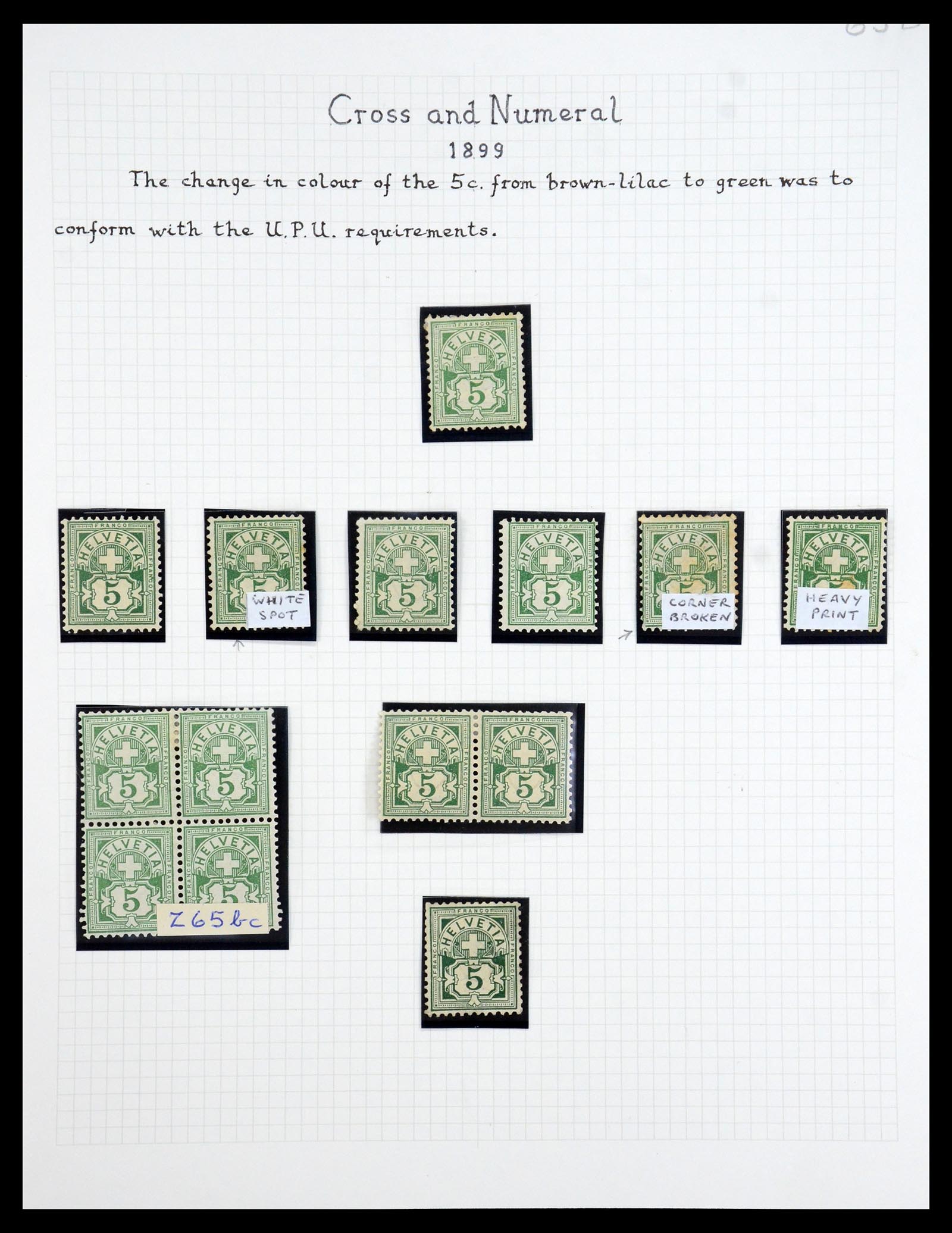 35648 004 - Postzegelverzameling 35648 Zwitserland 1894-1899.