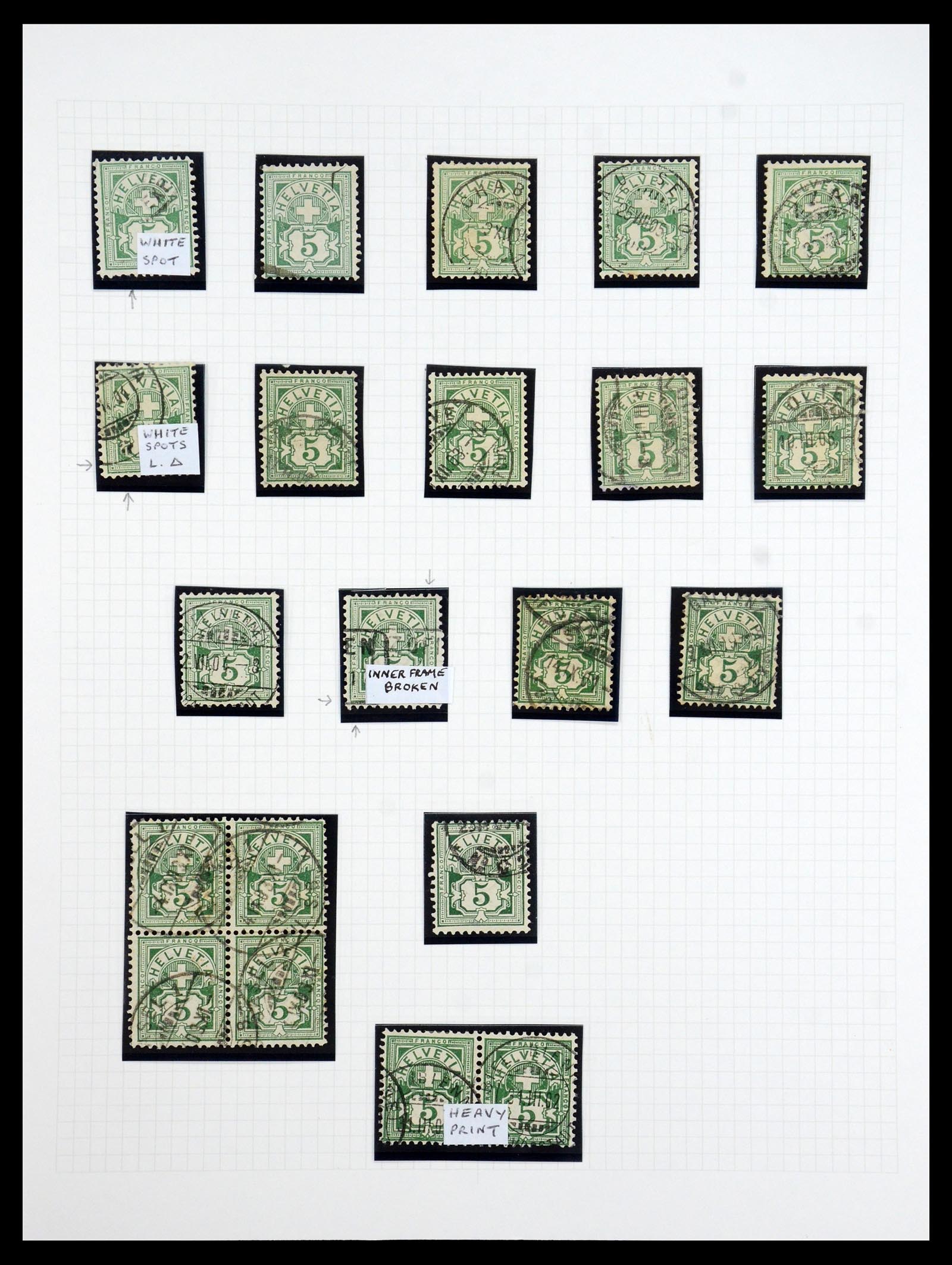 35648 005 - Stamp Collection 35648 Switzerland 1894-1899.