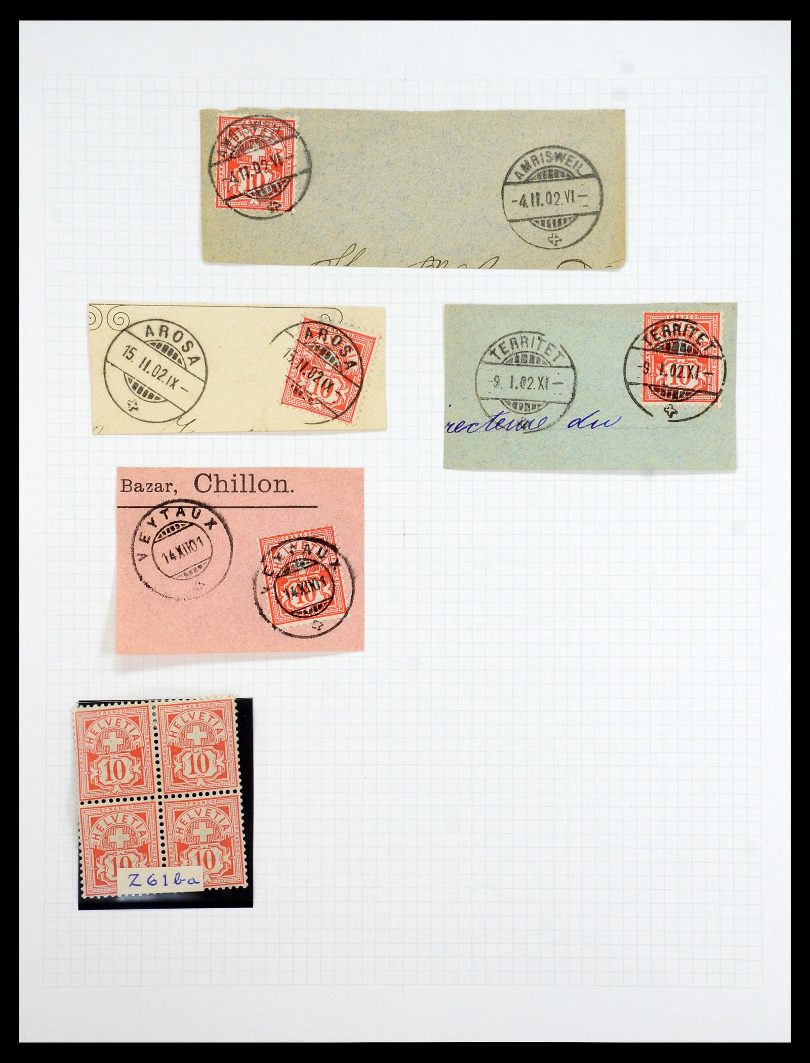 35648 007 - Stamp Collection 35648 Switzerland 1894-1899.