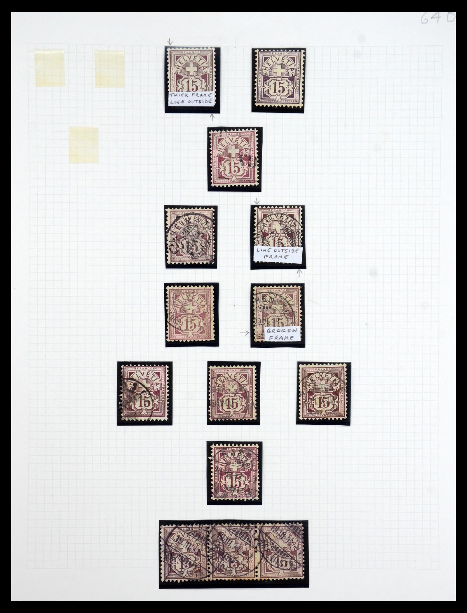 35648 009 - Postzegelverzameling 35648 Zwitserland 1894-1899.