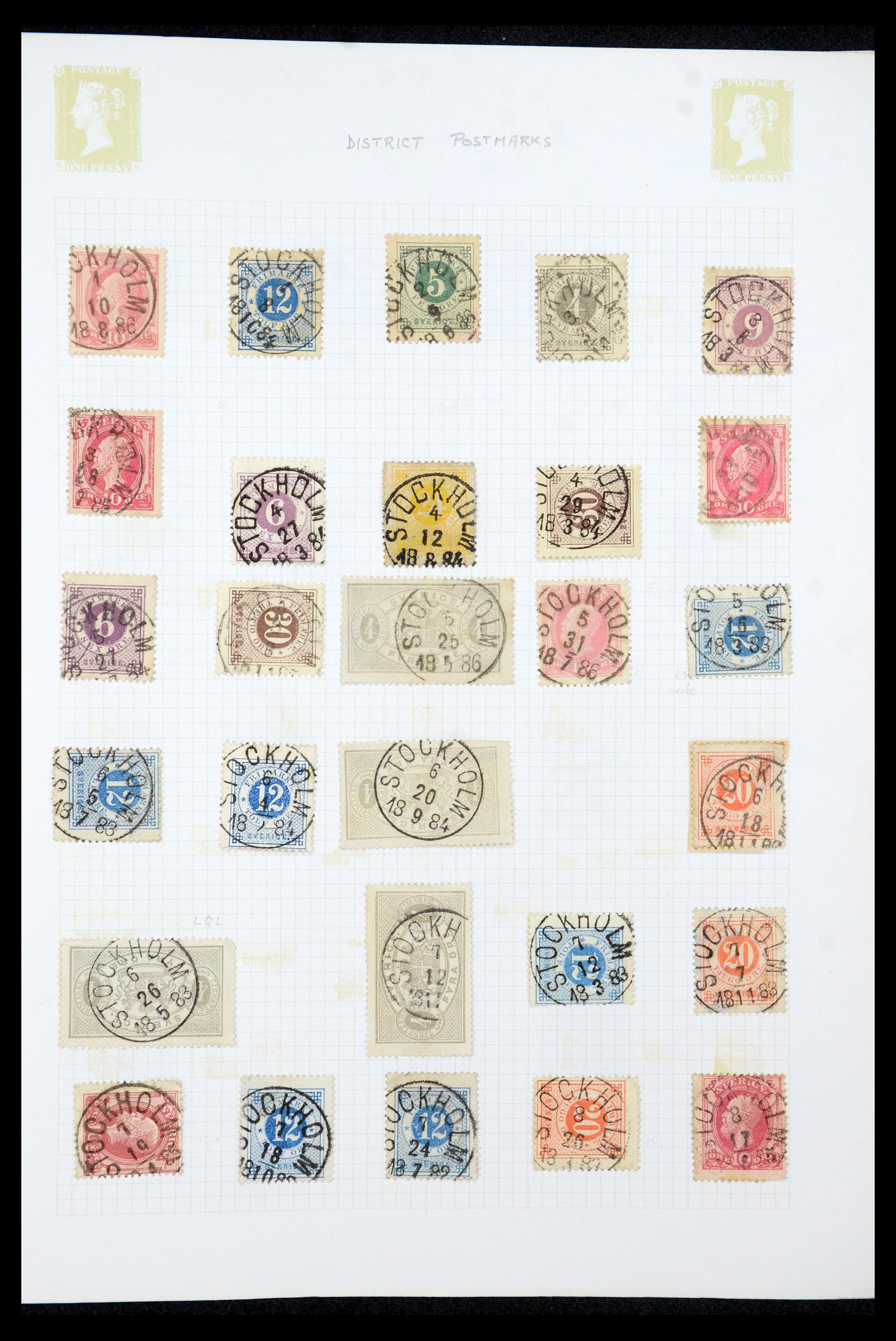 35649 039 - Postzegelverzameling 35649 Zweden 1858-1997.