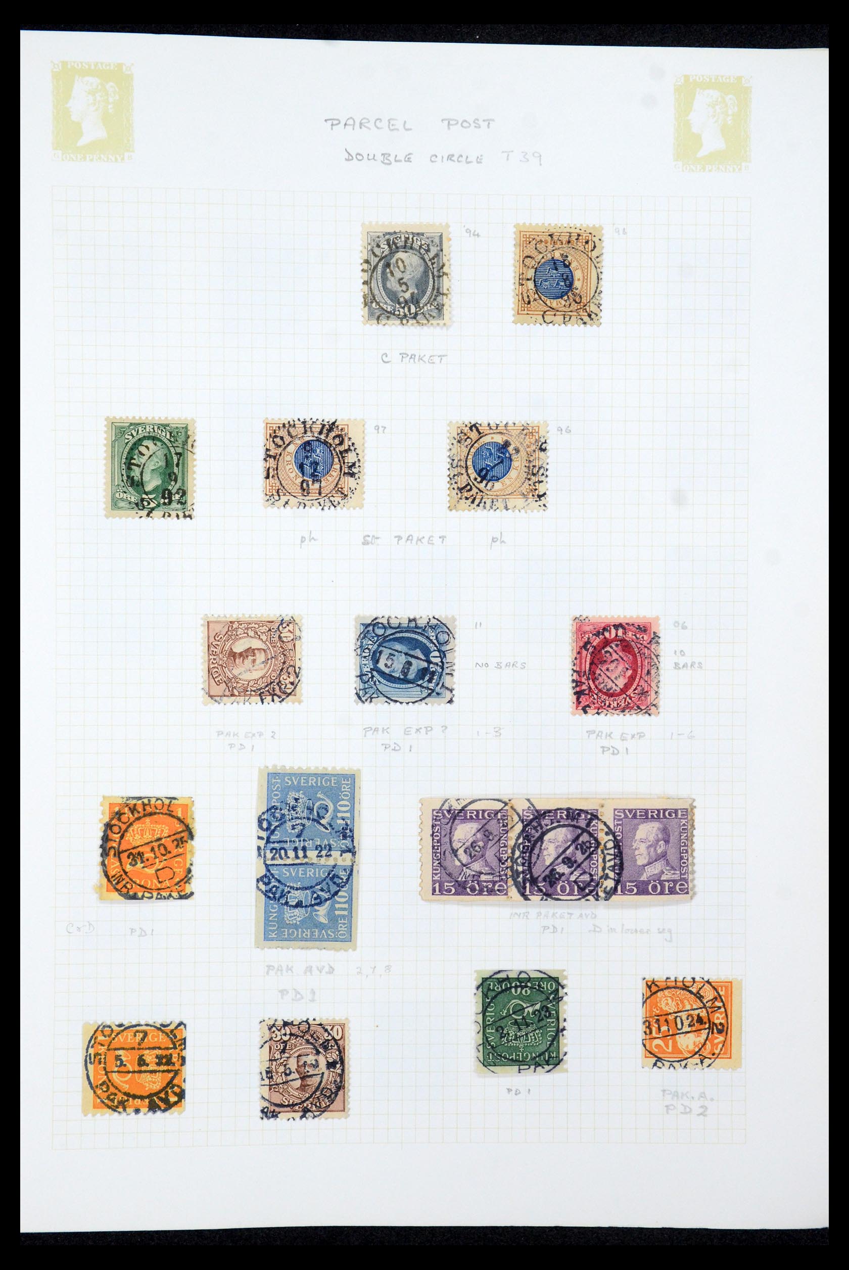 35649 041 - Postzegelverzameling 35649 Zweden 1858-1997.