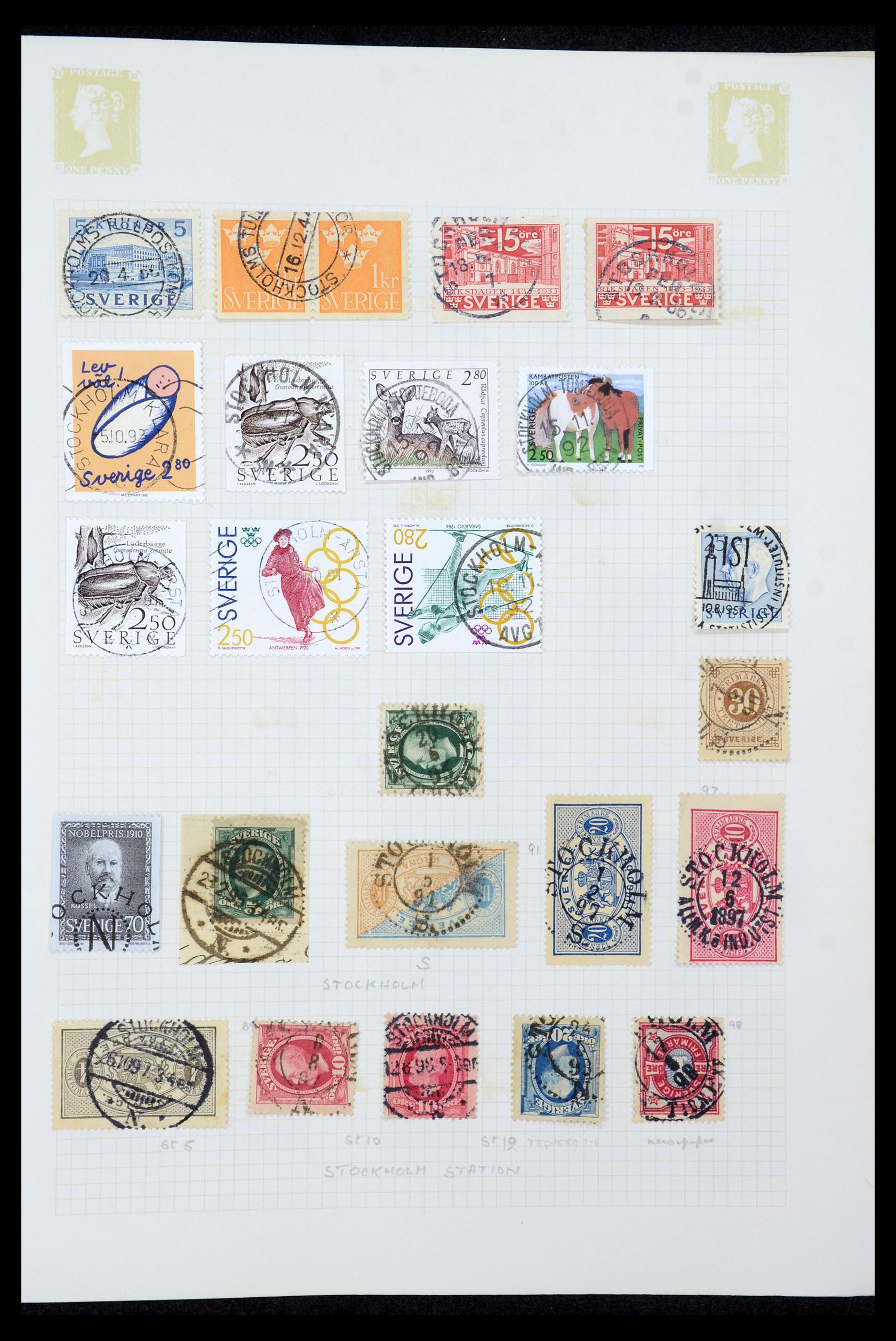 35649 046 - Postzegelverzameling 35649 Zweden 1858-1997.