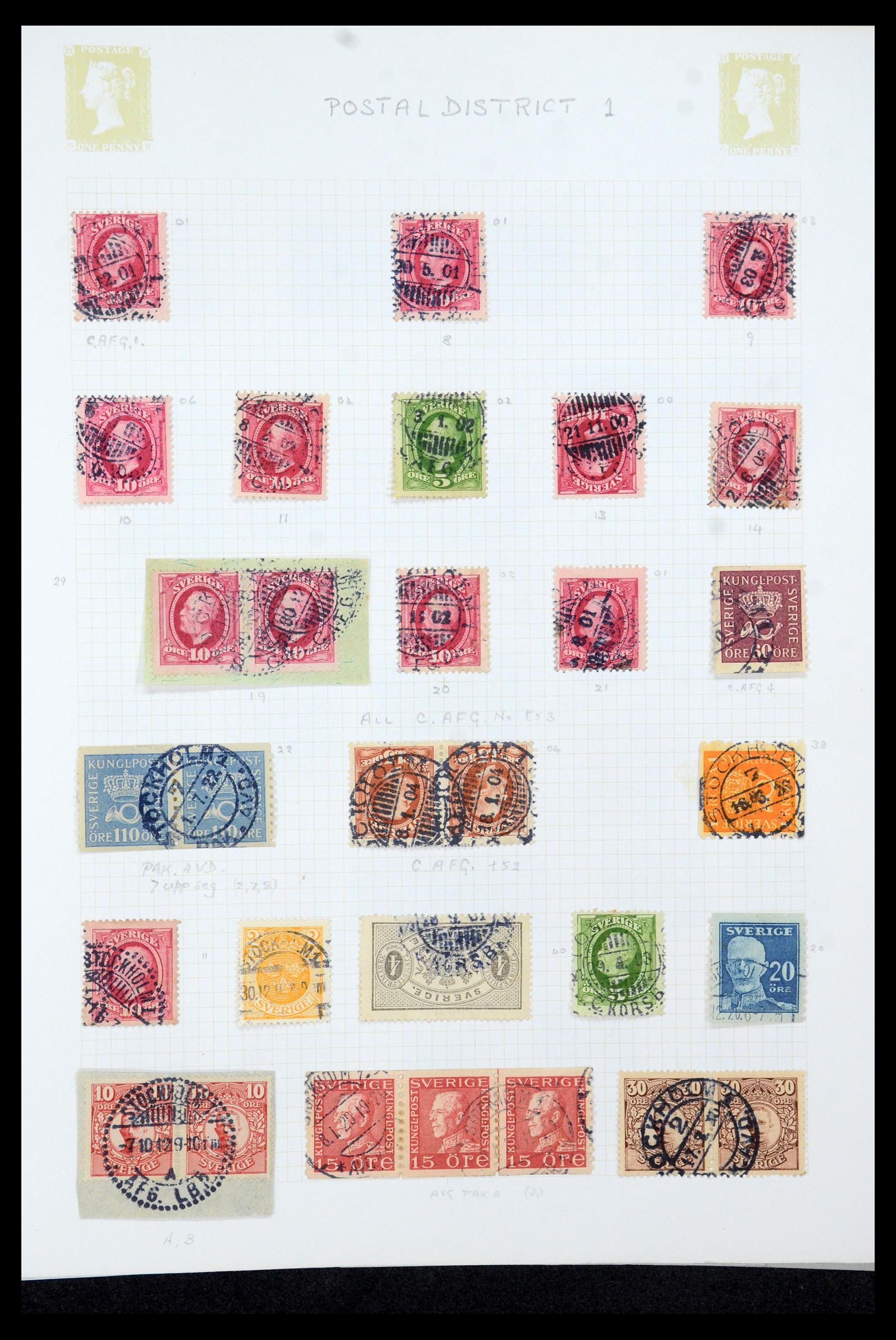 35649 050 - Postzegelverzameling 35649 Zweden 1858-1997.