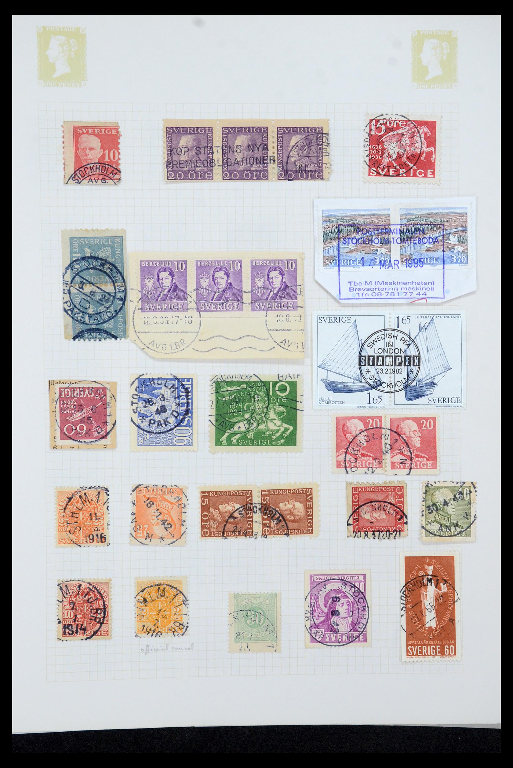 35649 051 - Postzegelverzameling 35649 Zweden 1858-1997.