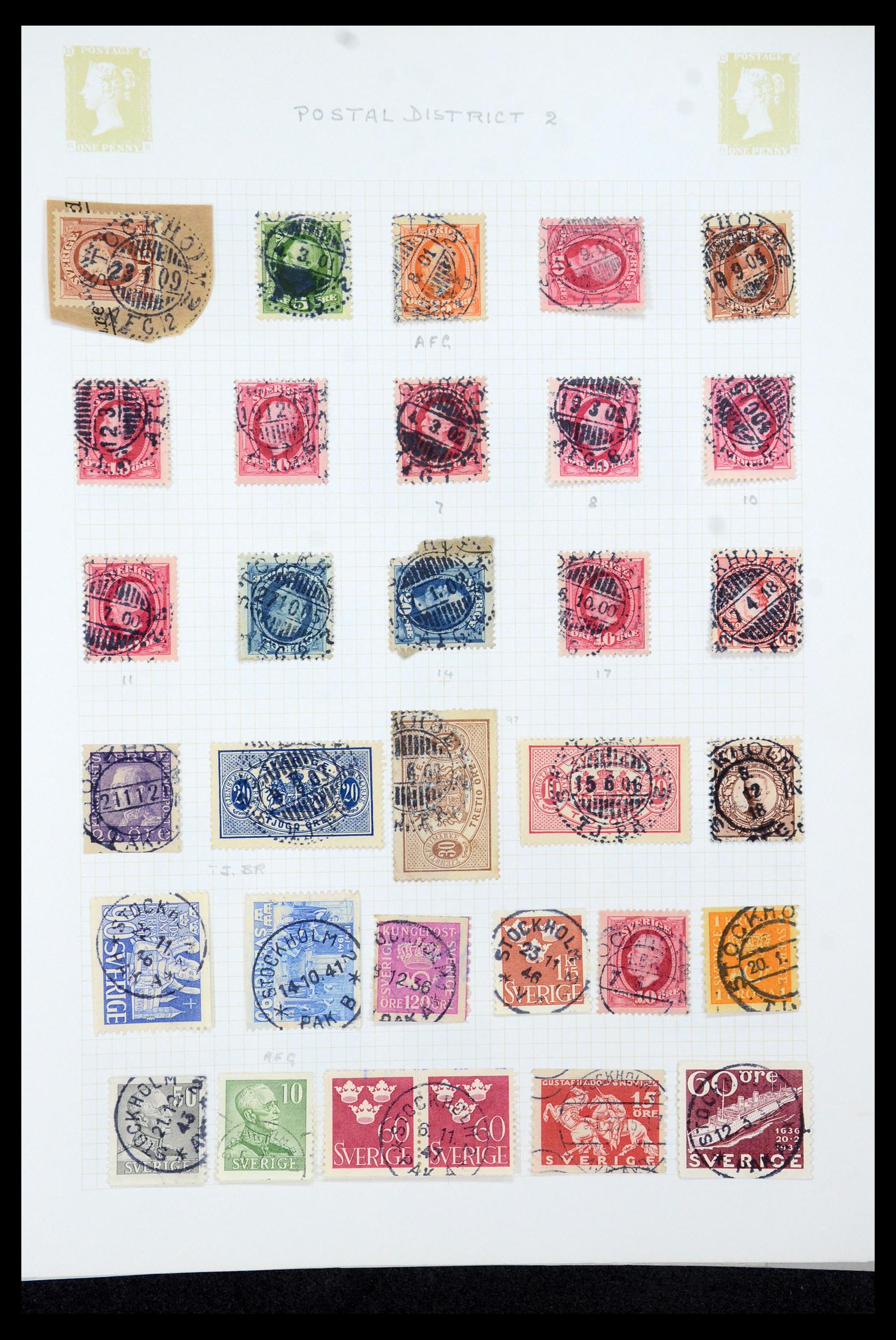 35649 052 - Postzegelverzameling 35649 Zweden 1858-1997.