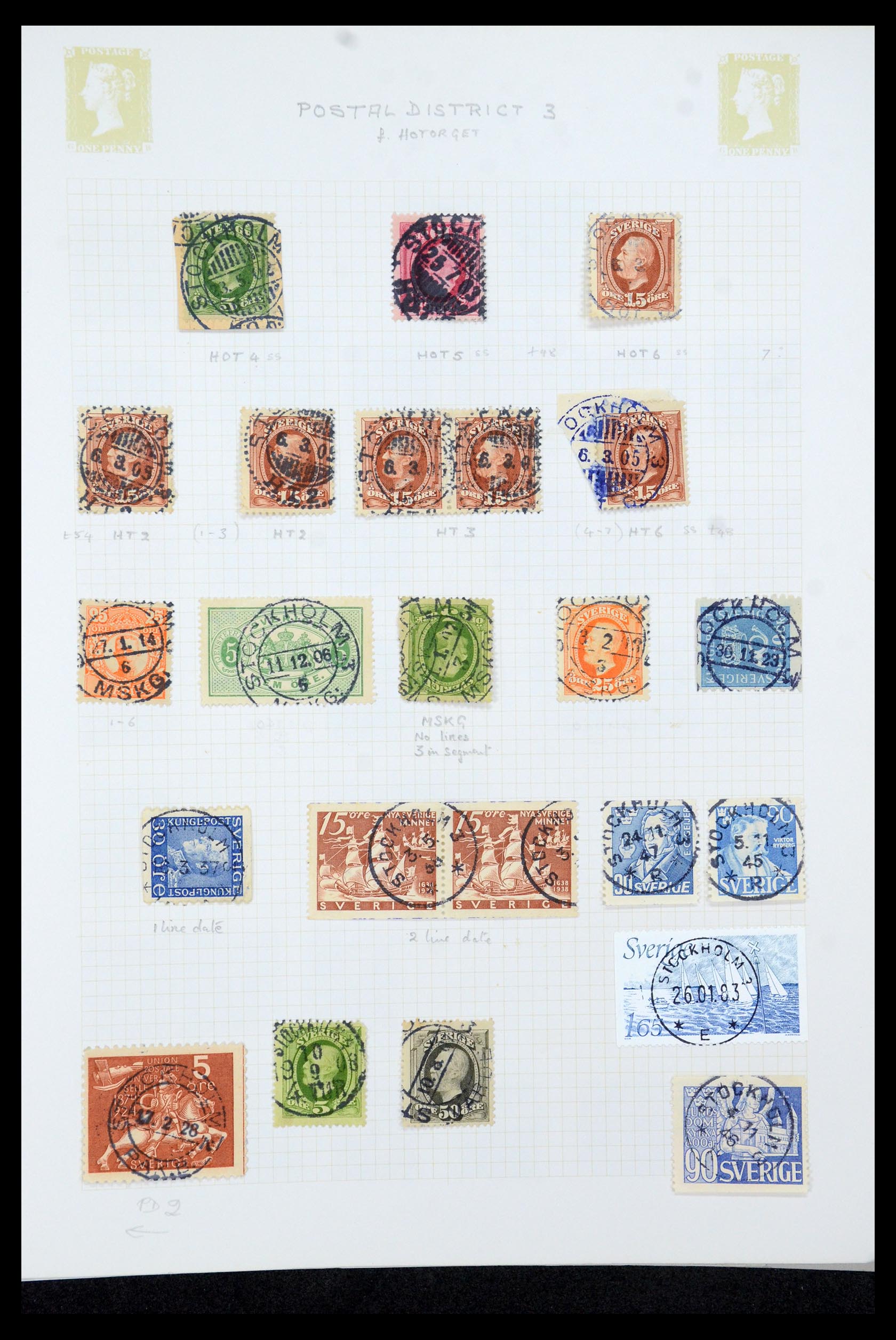 35649 053 - Postzegelverzameling 35649 Zweden 1858-1997.