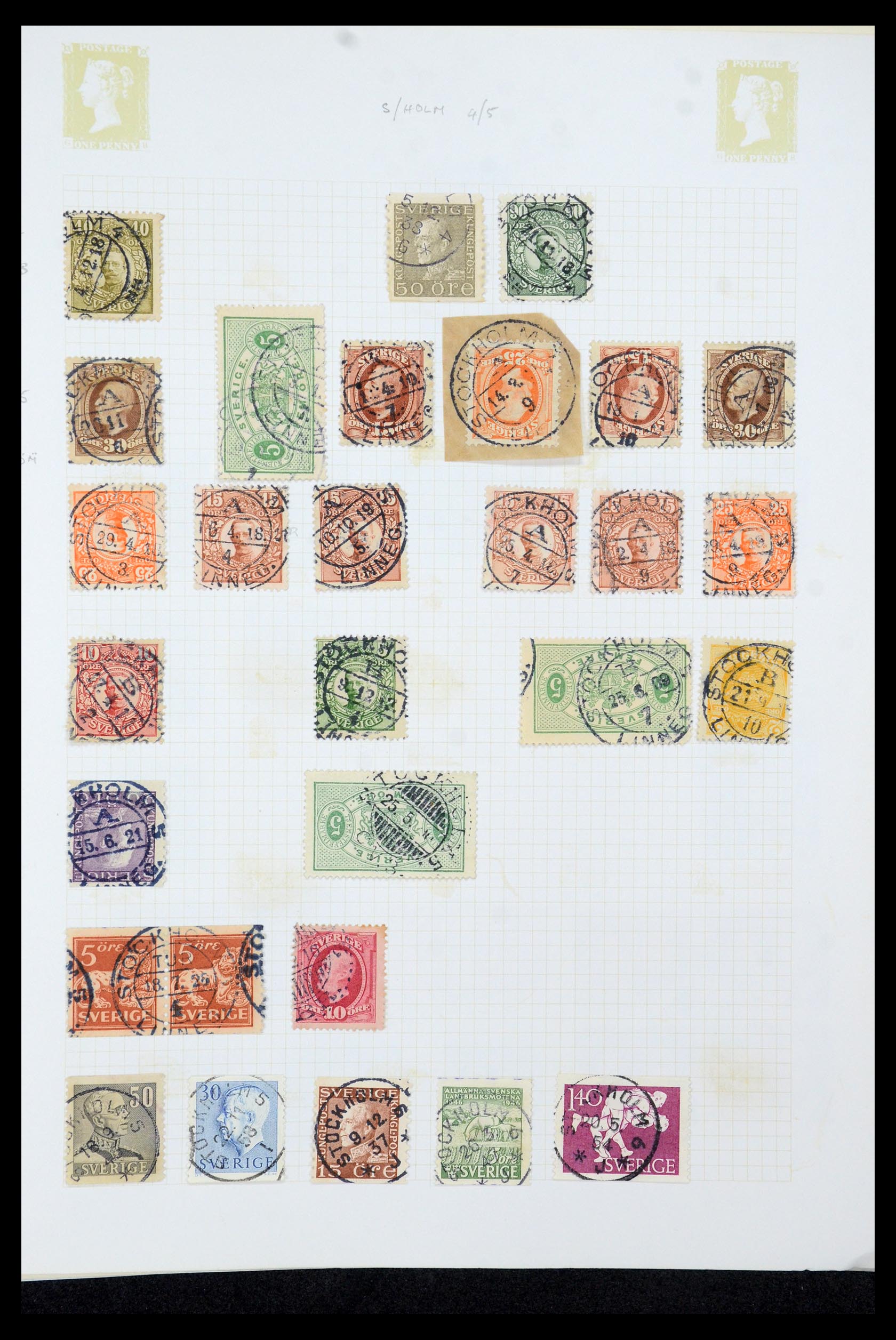 35649 055 - Postzegelverzameling 35649 Zweden 1858-1997.