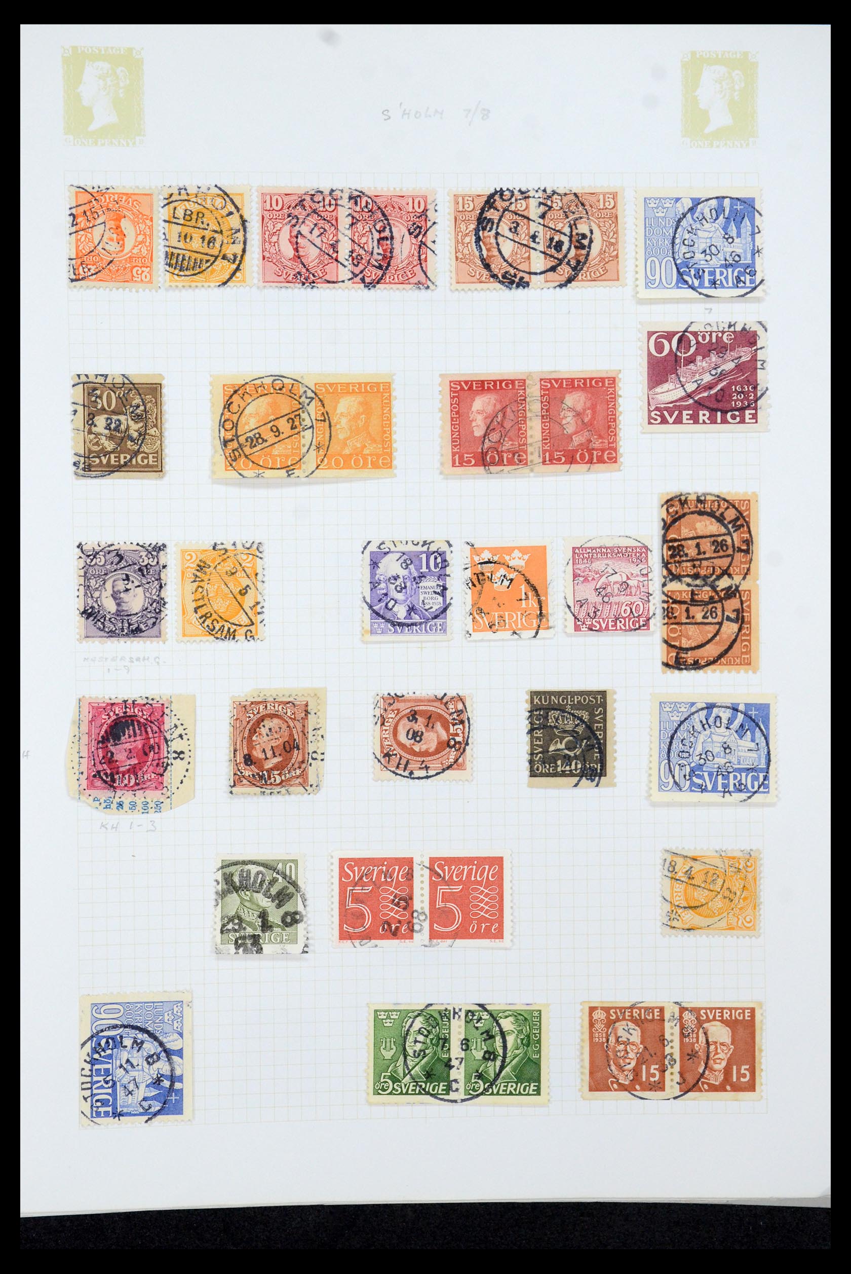 35649 056 - Postzegelverzameling 35649 Zweden 1858-1997.