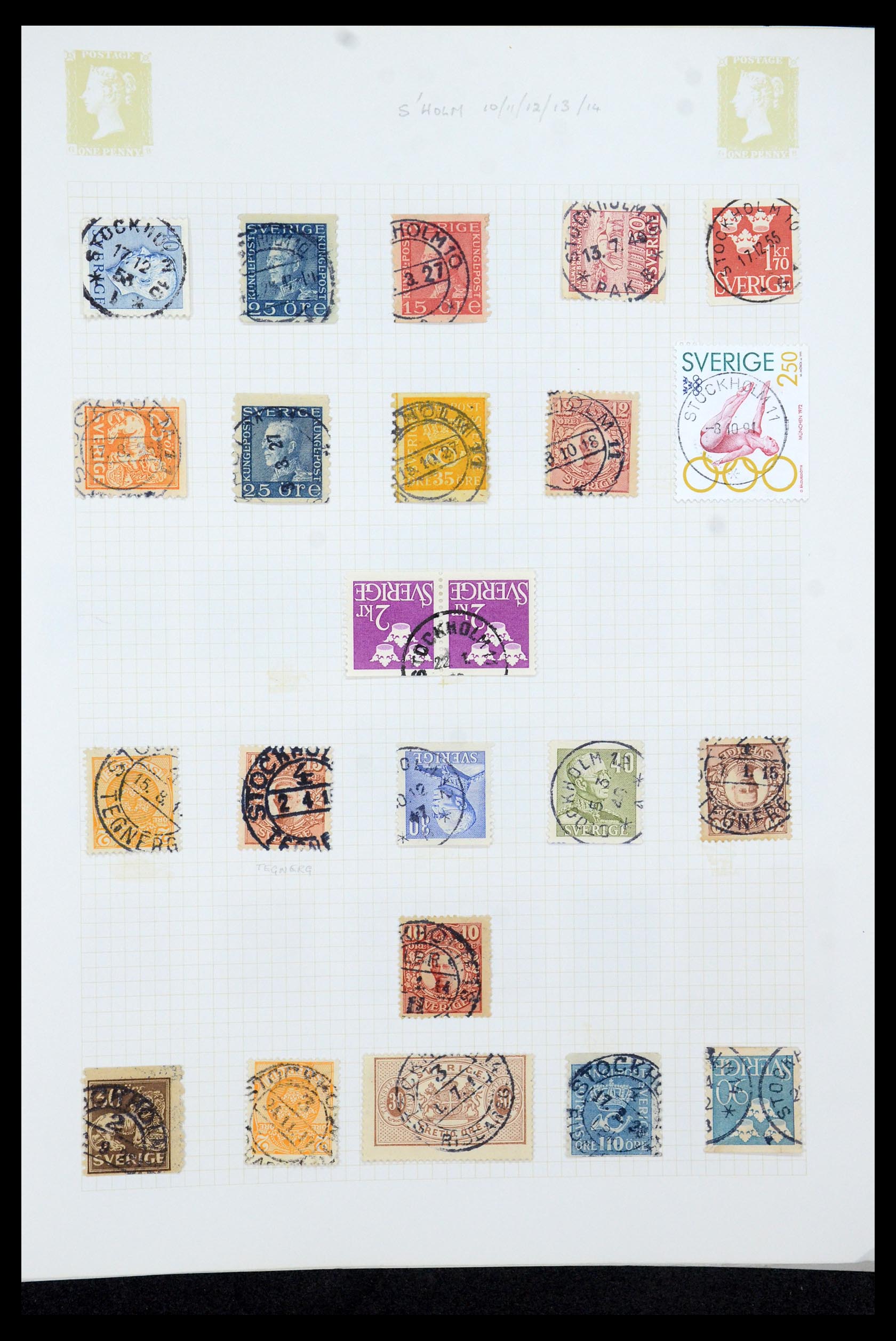 35649 057 - Postzegelverzameling 35649 Zweden 1858-1997.