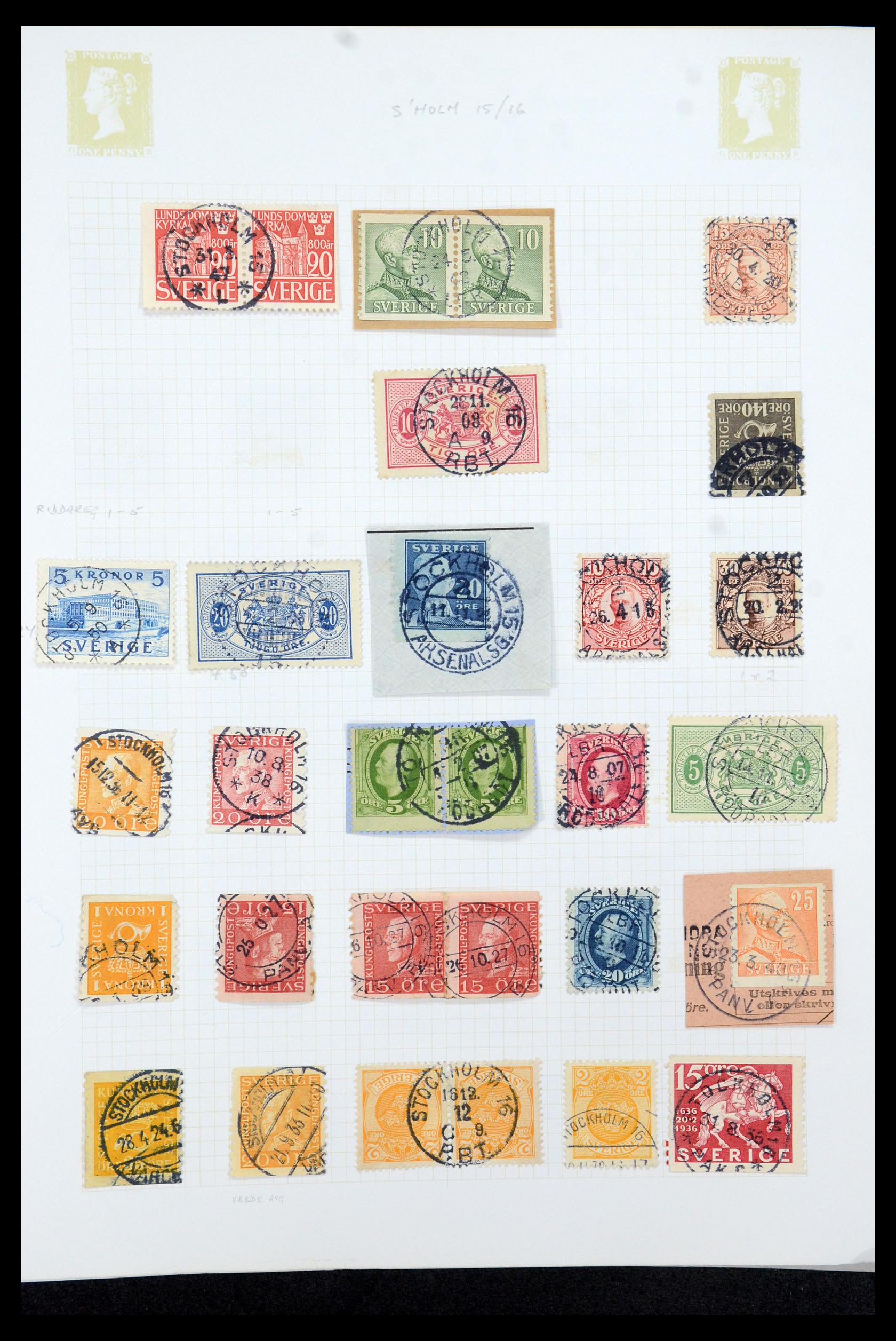 35649 058 - Postzegelverzameling 35649 Zweden 1858-1997.