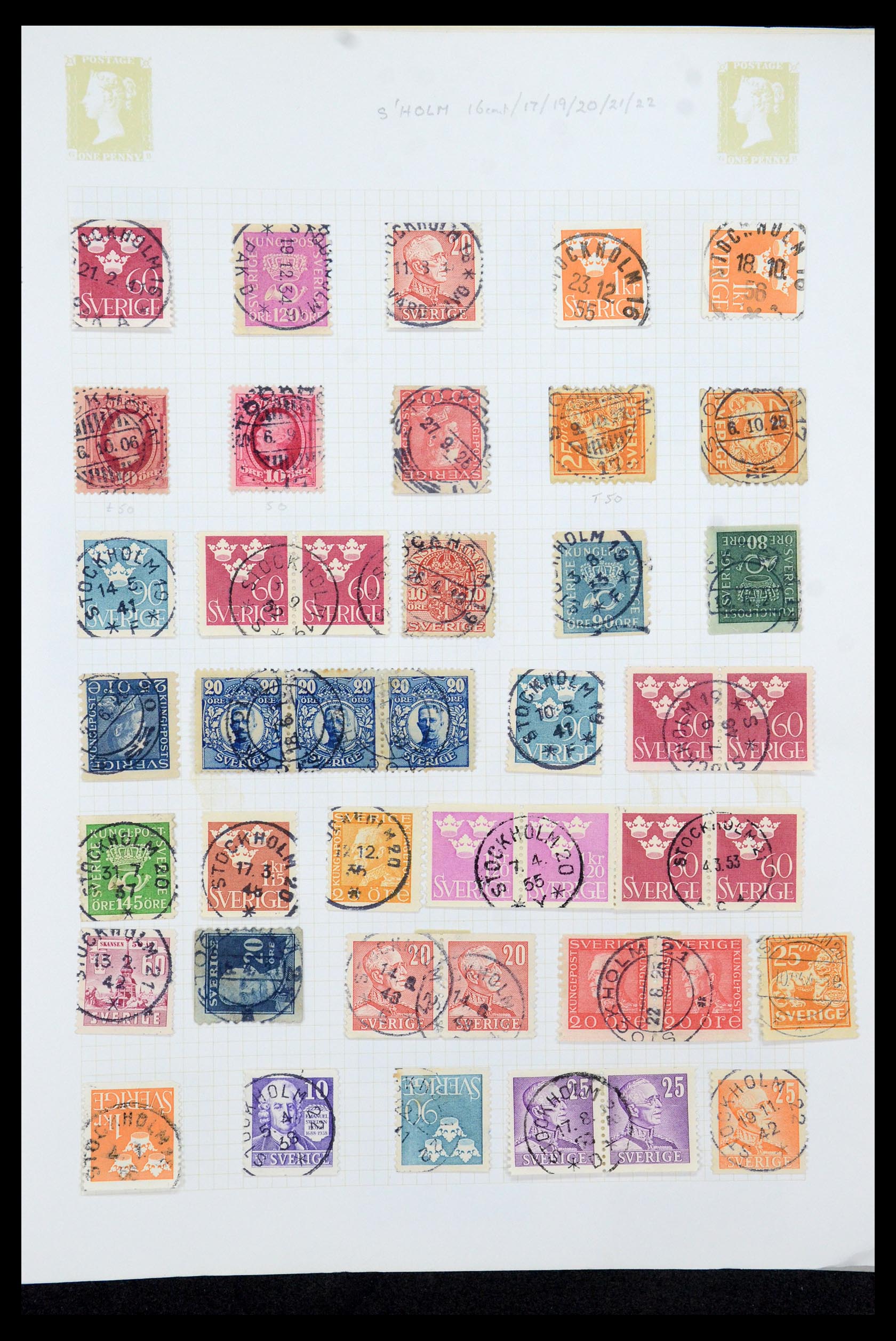 35649 059 - Postzegelverzameling 35649 Zweden 1858-1997.