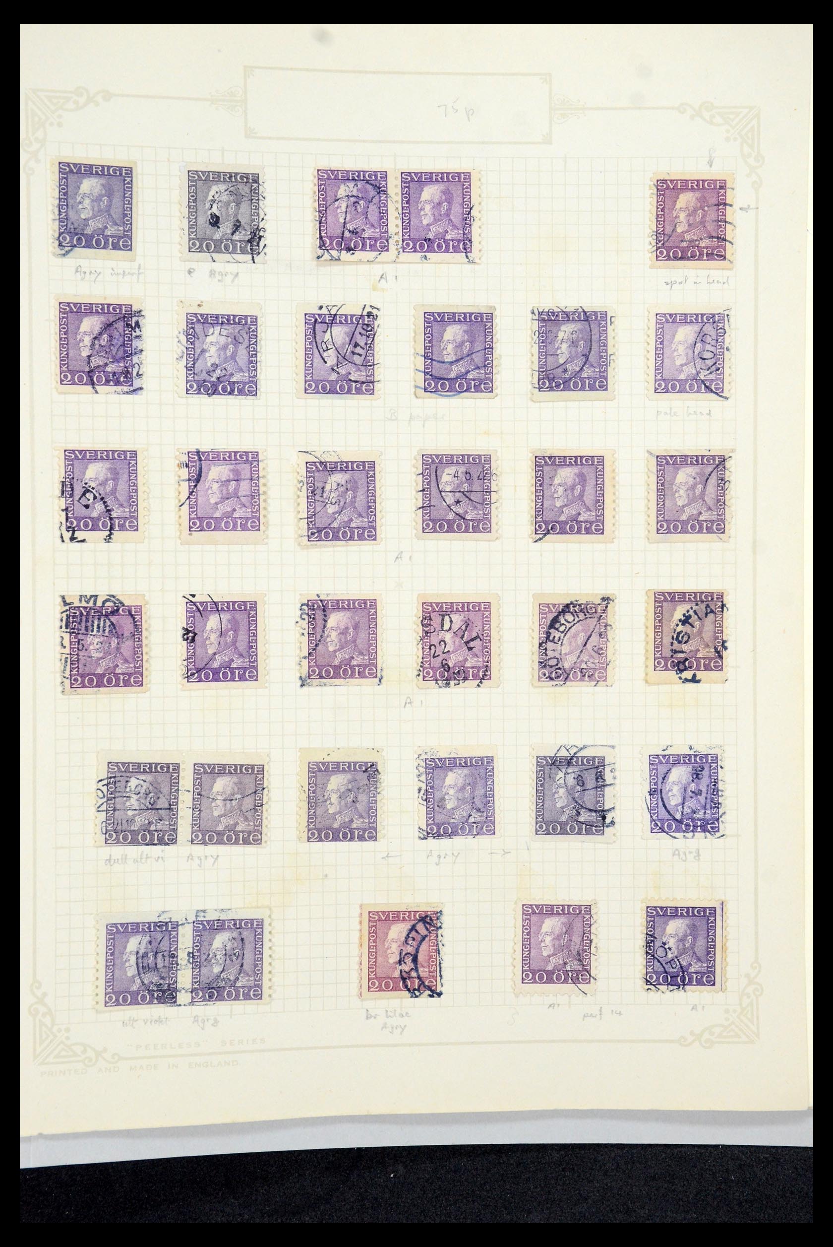 35649 098 - Postzegelverzameling 35649 Zweden 1858-1997.